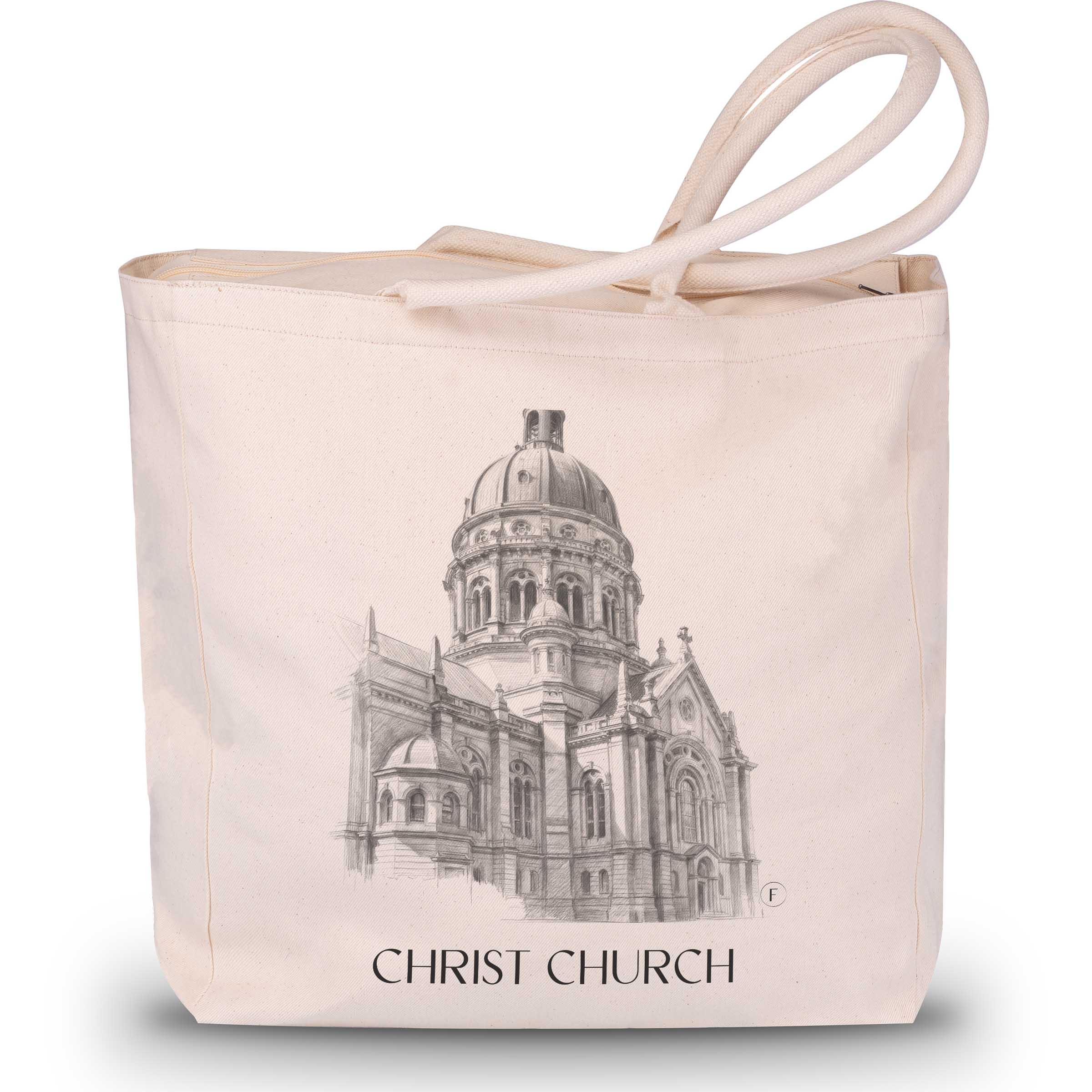 Christuskriche Shopping Tasche - Mainz - Deutschland Tote Bag - Einkaufstasche im Zeichnung Stil