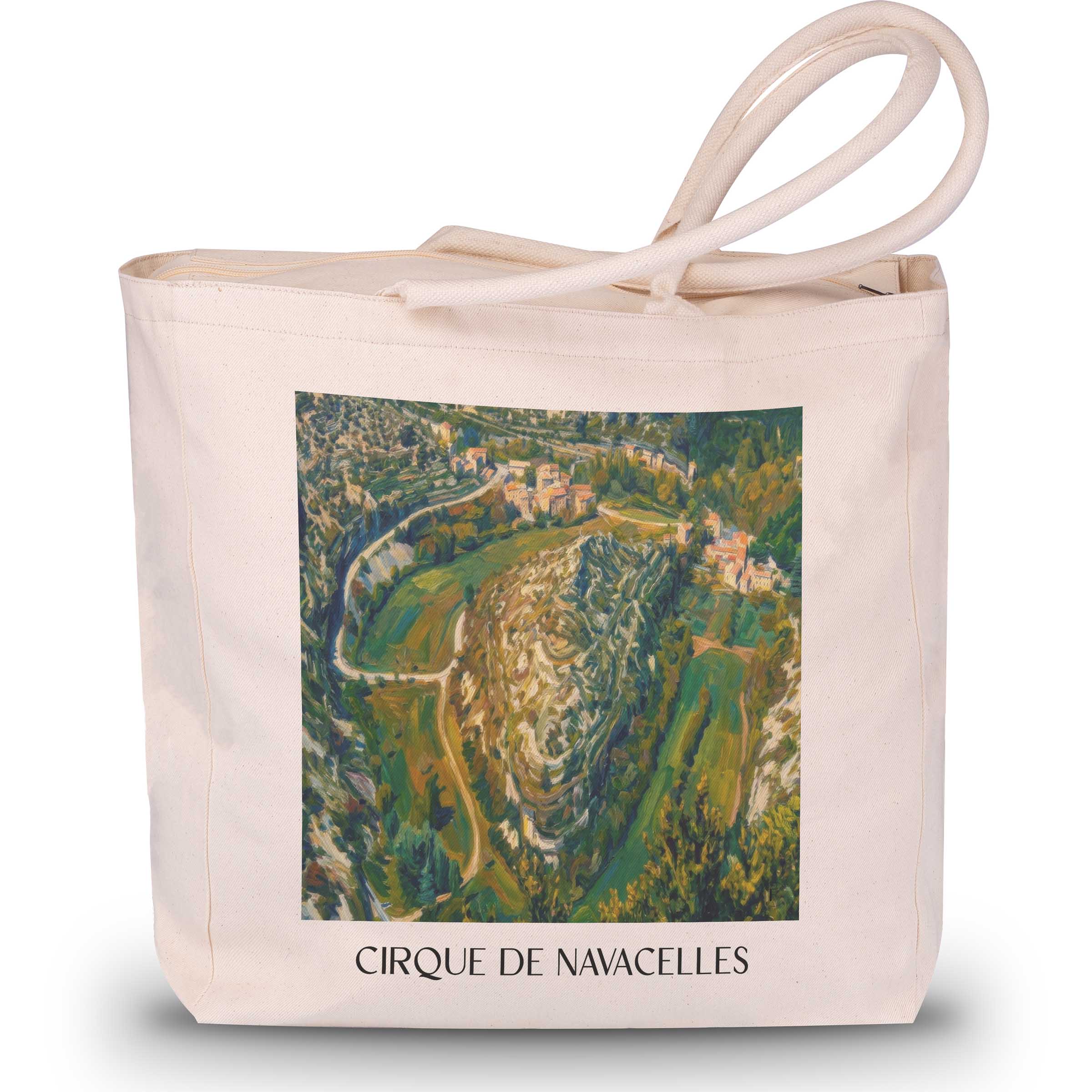 Cirque de Navacelles Shopping Tasche - Okzitanien - Frankreich Tote Bag - Einkaufstasche im Ölgemälde Stil - favplace