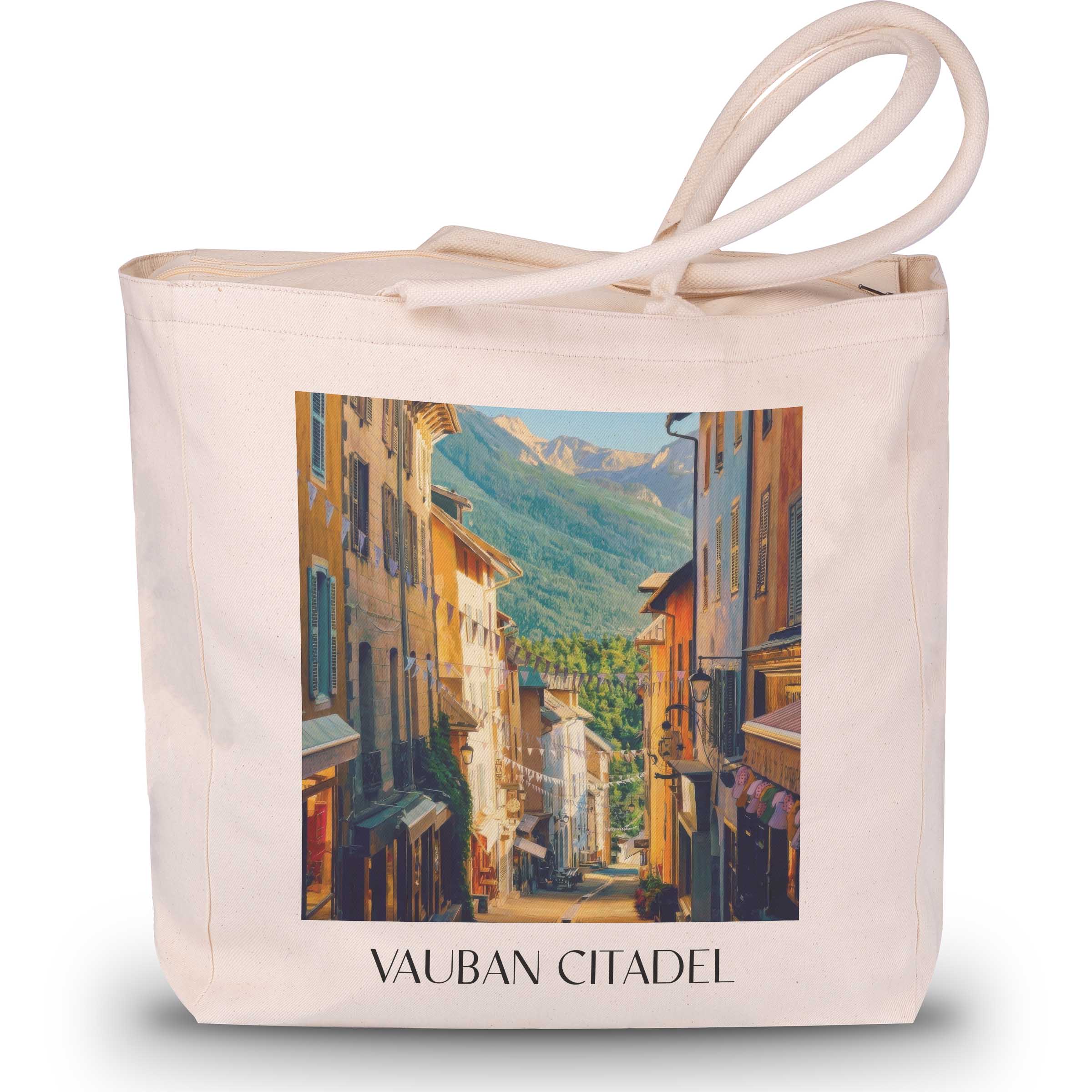 Cité Vauban Shopping Tasche - Briançon - Frankreich Tote Bag - Einkaufstasche im Ölgemälde Stil - favplace