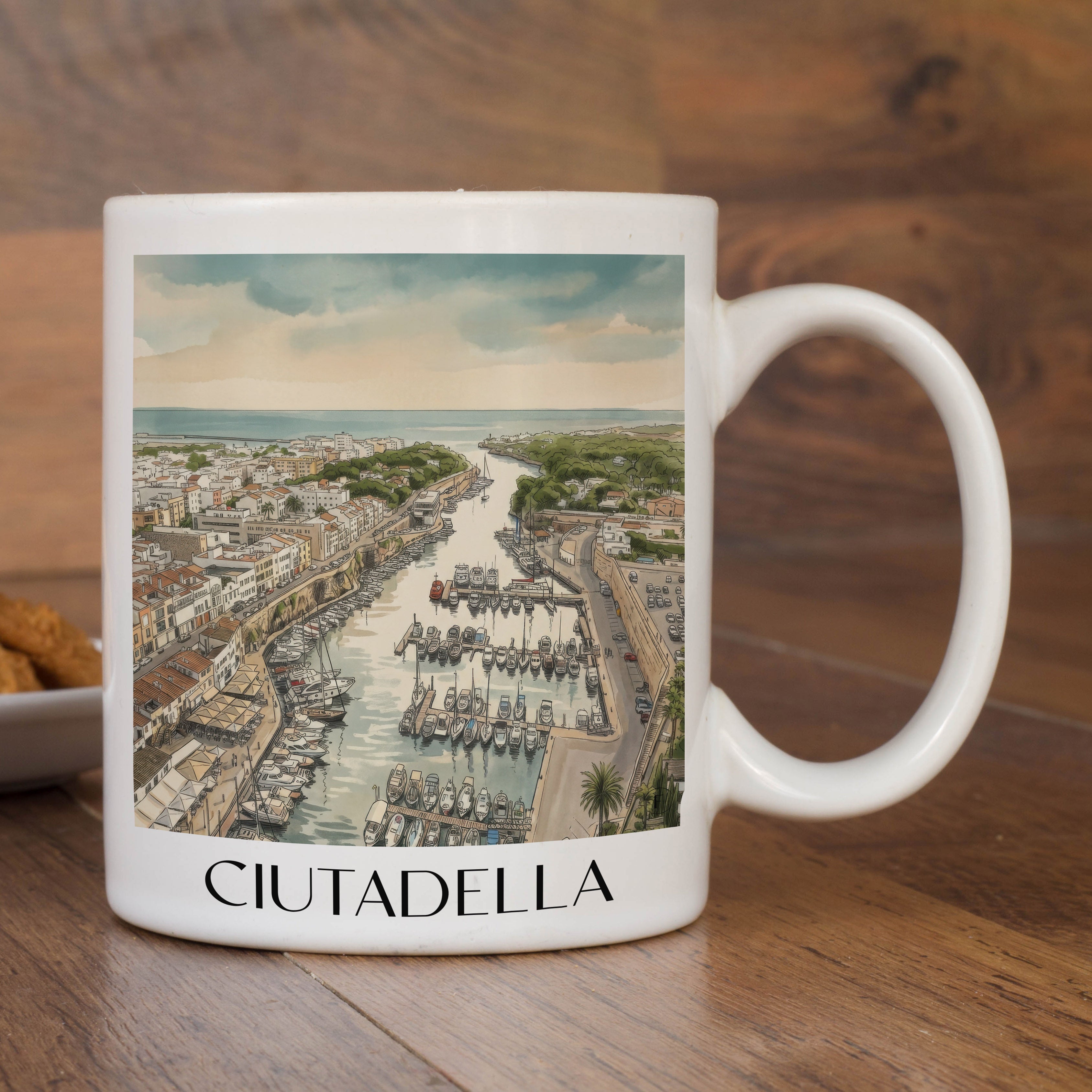 ciutadella-menorca-spanien-kaffeebecher-aquarell