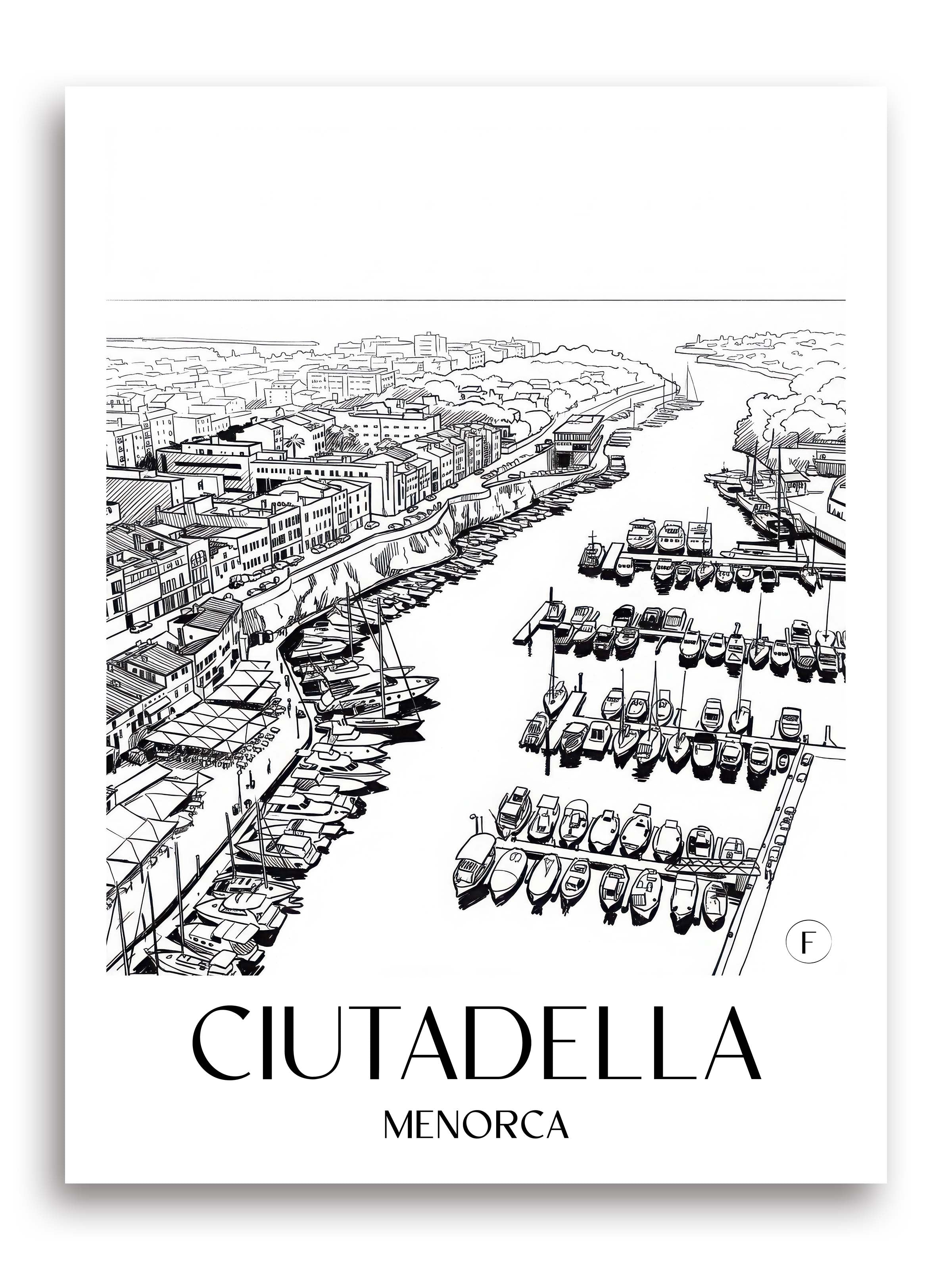 ciutadella-menorca-spanien-poster-skizze