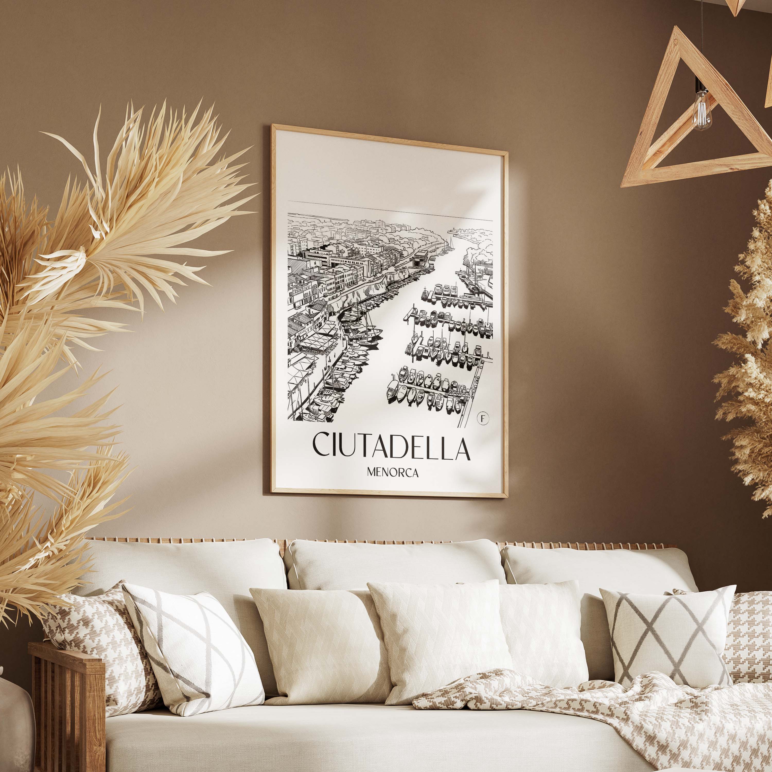 ciutadella-menorca-spanien-poster-skizze