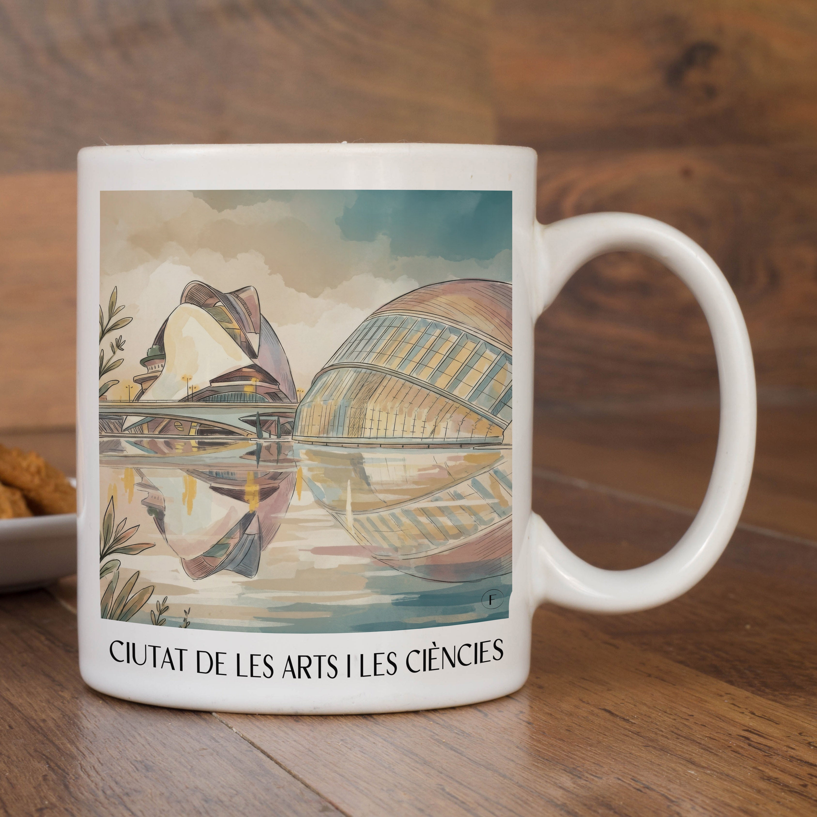 ciutat-de-les-arts-i-les-ciències-valencia-spanien-kaffeebecher-aquarell