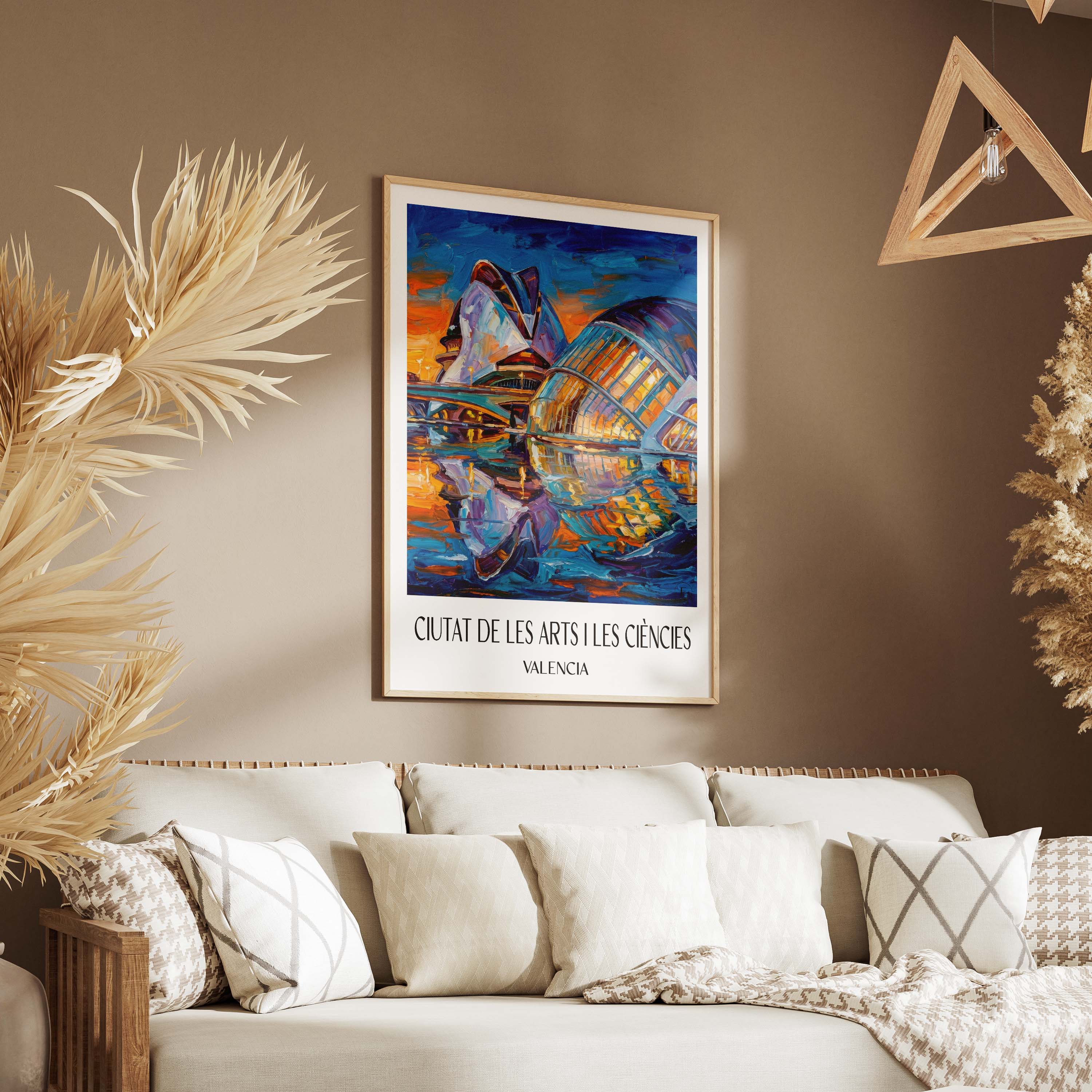 ciutat-de-les-arts-i-les-ciències-valencia-spanien-poster-oil-painting-oelgemaelde