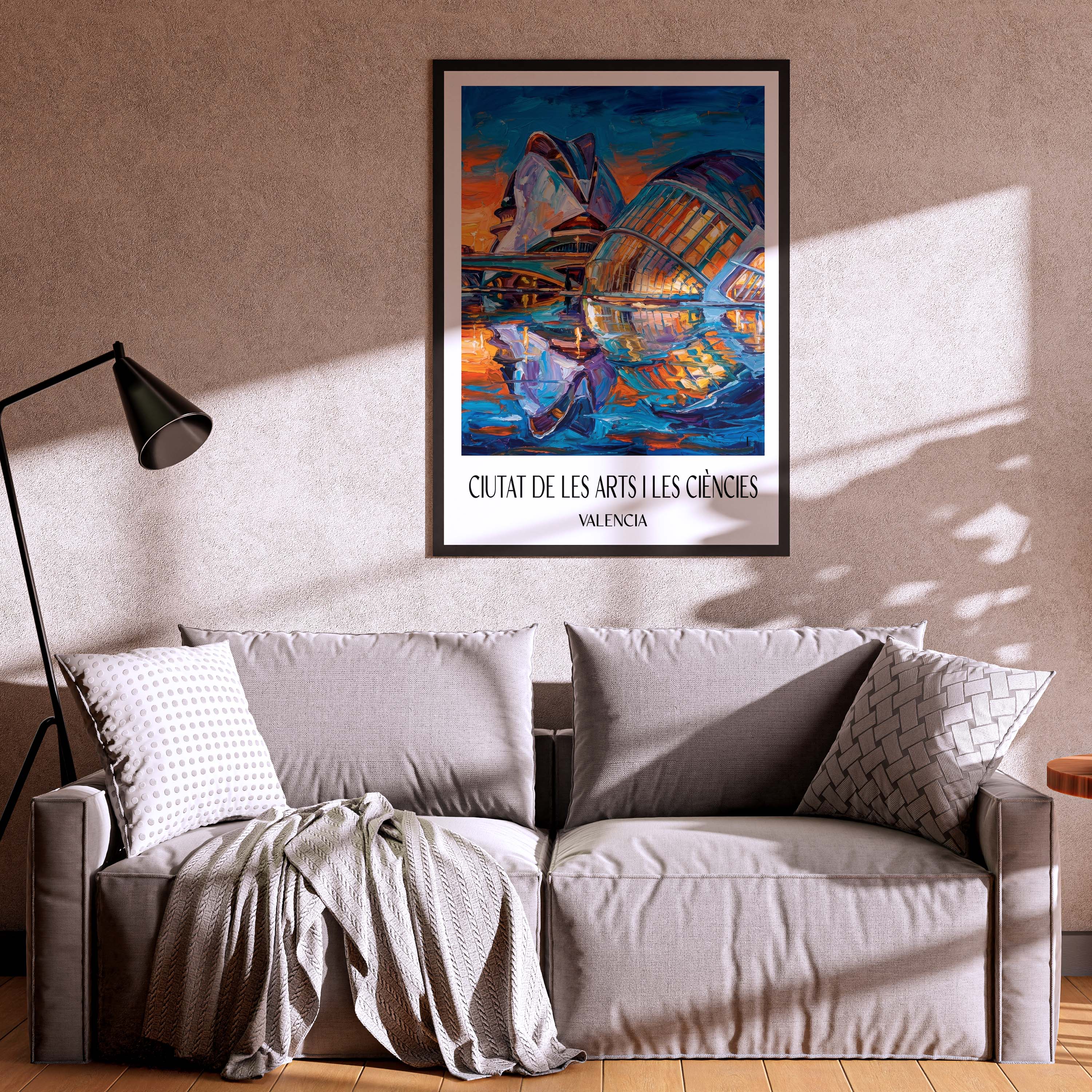 ciutat-de-les-arts-i-les-ciències-valencia-spanien-poster-oil-painting-oelgemaelde