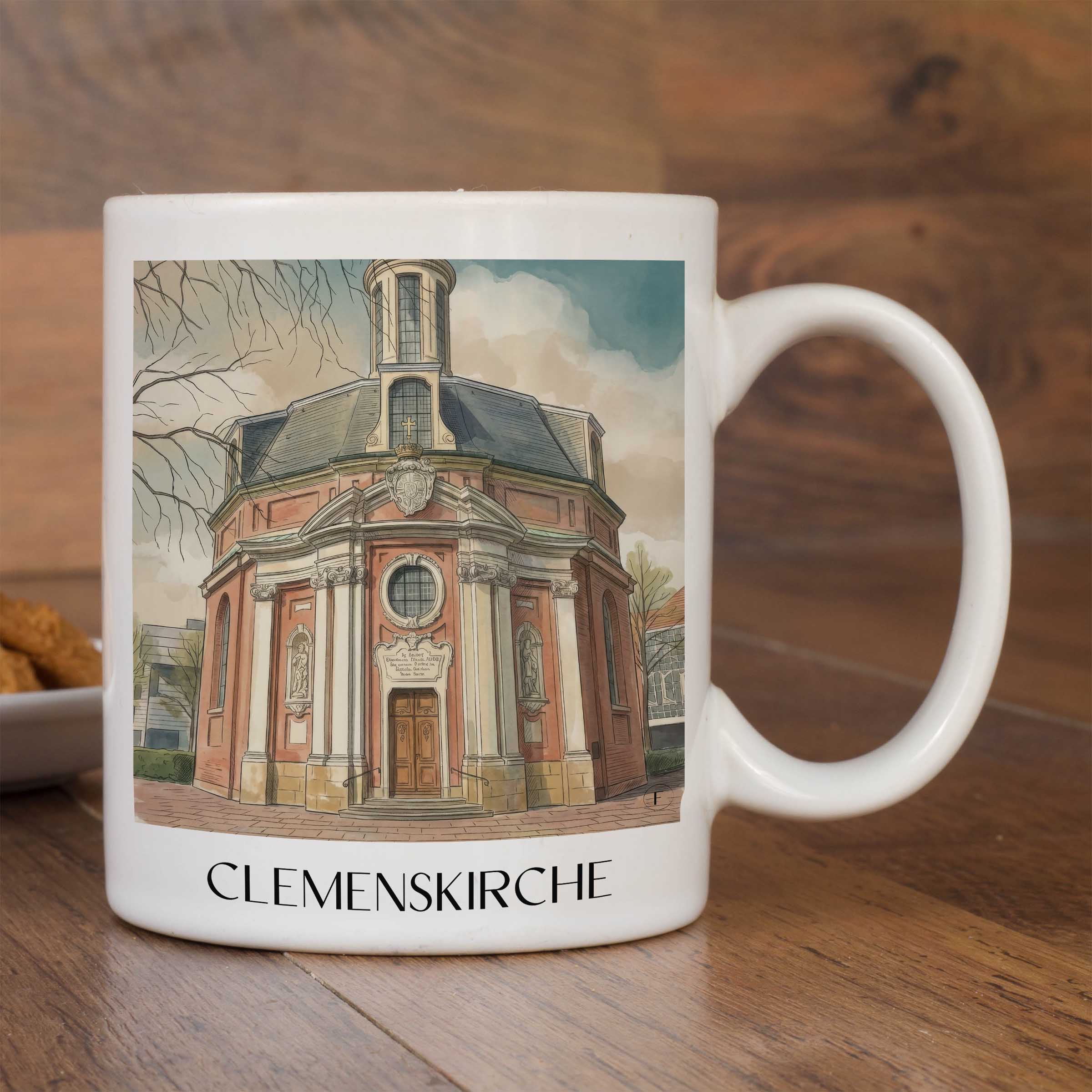 clemenskirche-münster-deutschland-kaffeebecher-aquarell