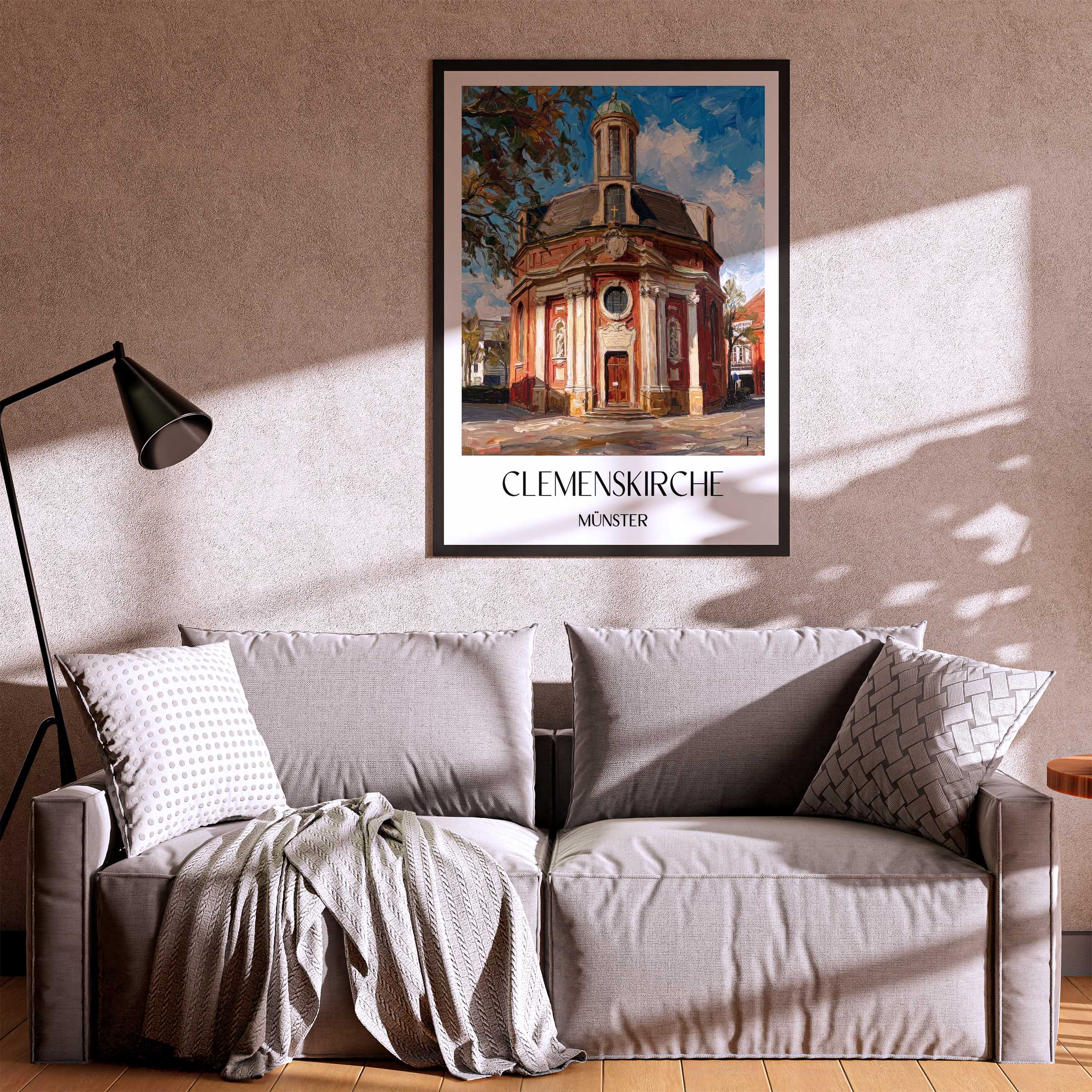 clemenskirche-münster-deutschland-poster-oil-painting-oelgemaelde
