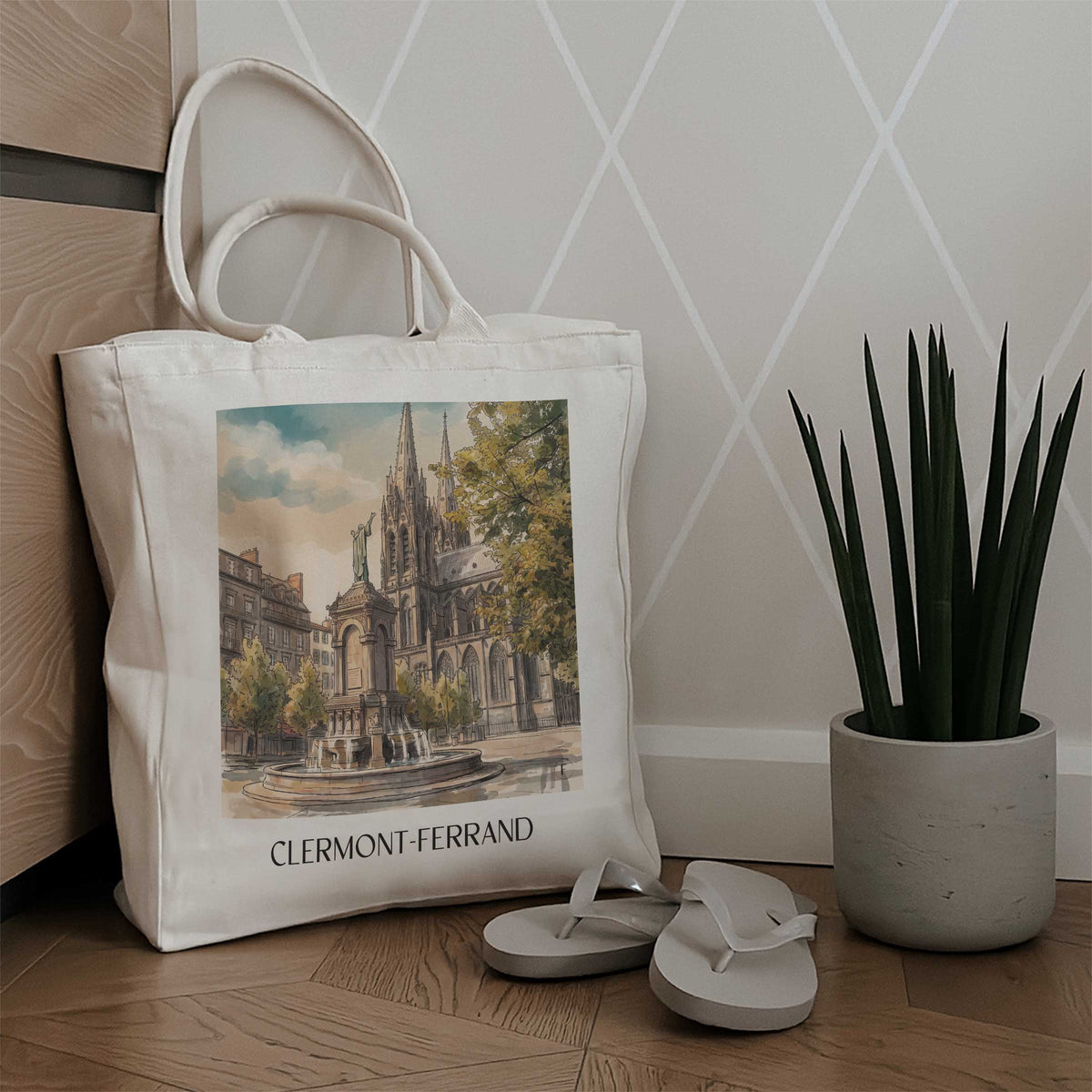 clermont-ferrand-auvergne-frankreich-einkaufstasche-aquarell