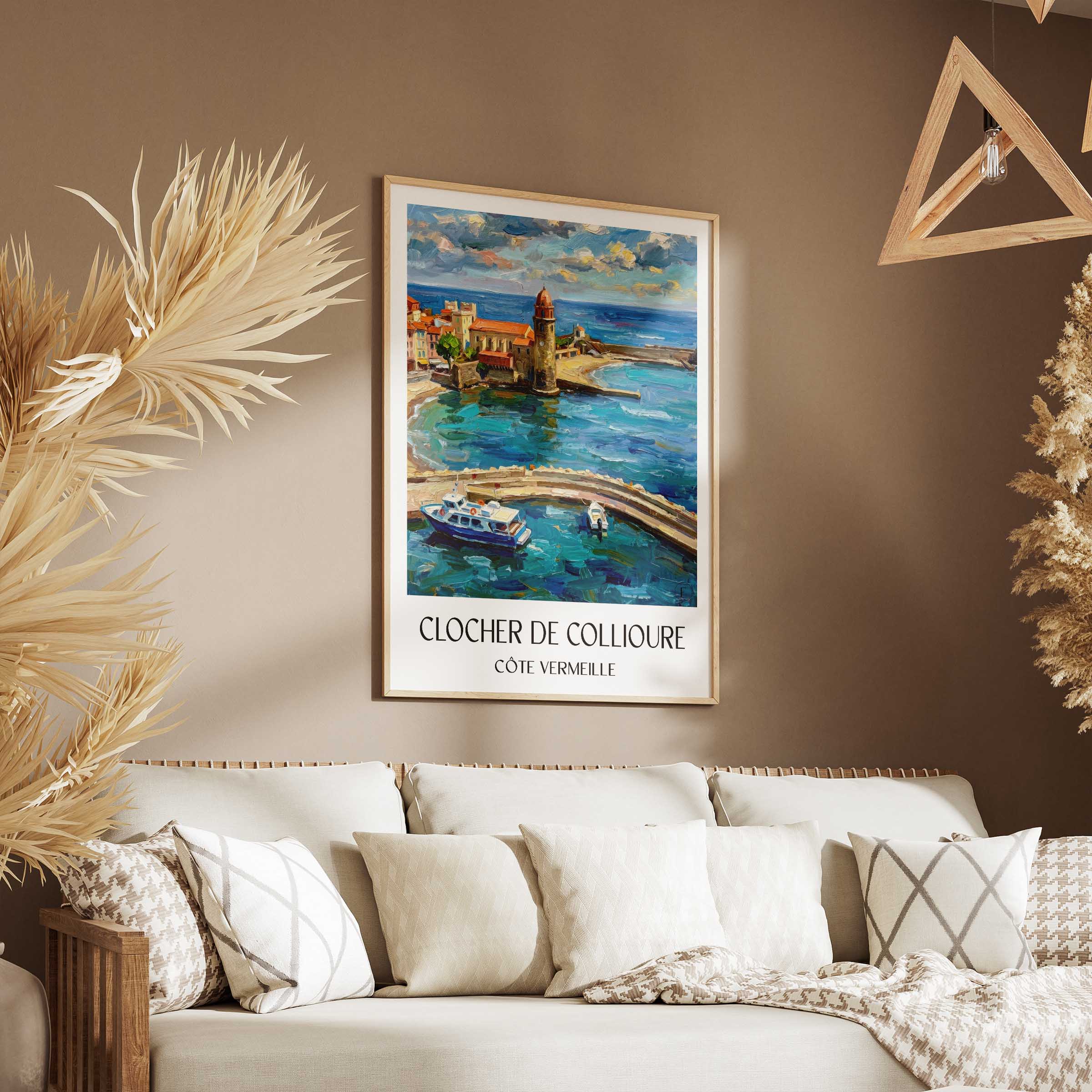 clocher-de-collioure-côte-vermeille-frankreich-poster-oil-painting-oelgemaelde