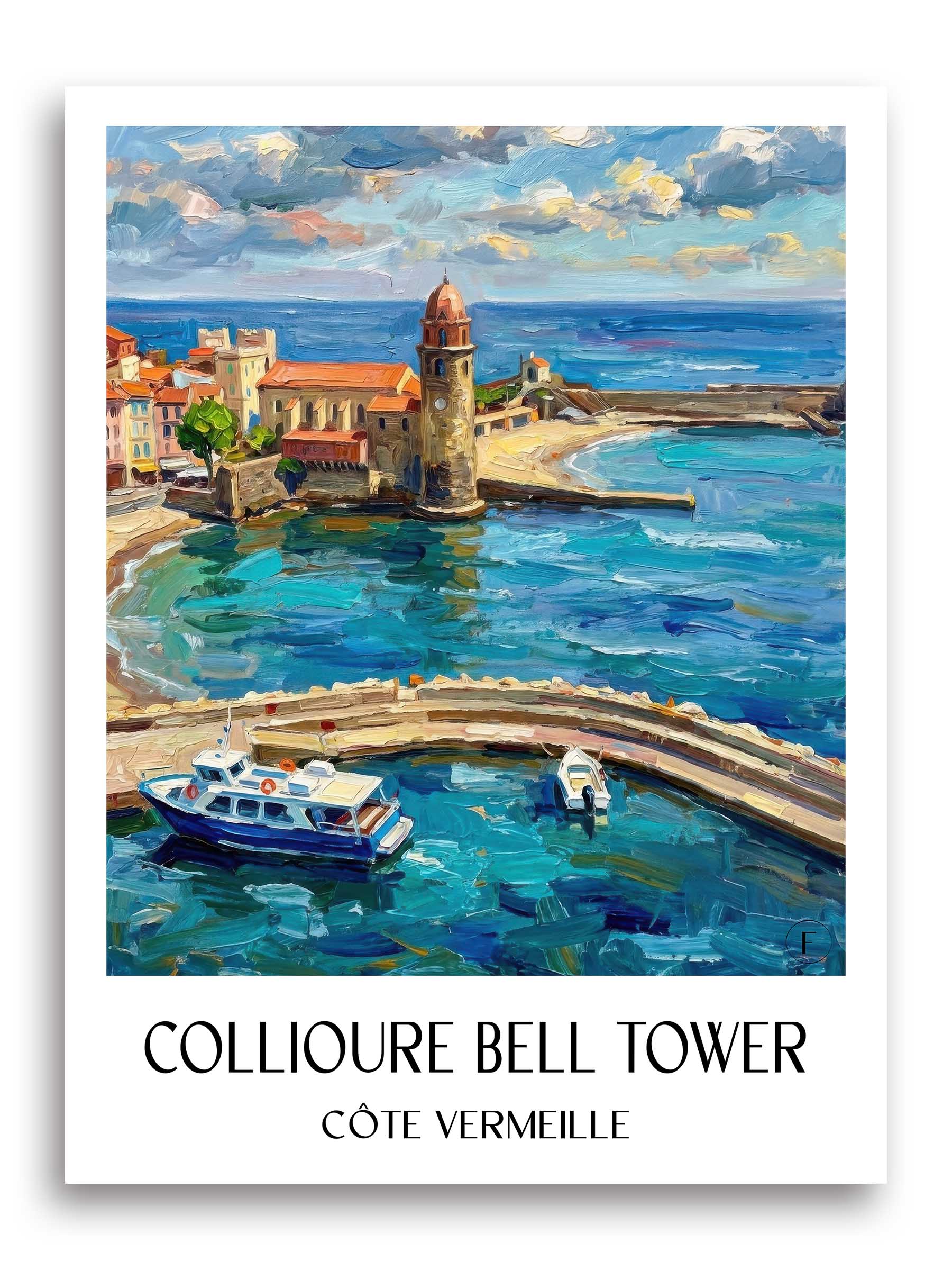 Clocher de Collioure Poster - Côte Vermeille - Frankreich Kunstdruck - Ölgemälde von A4 bis A1 - favplace