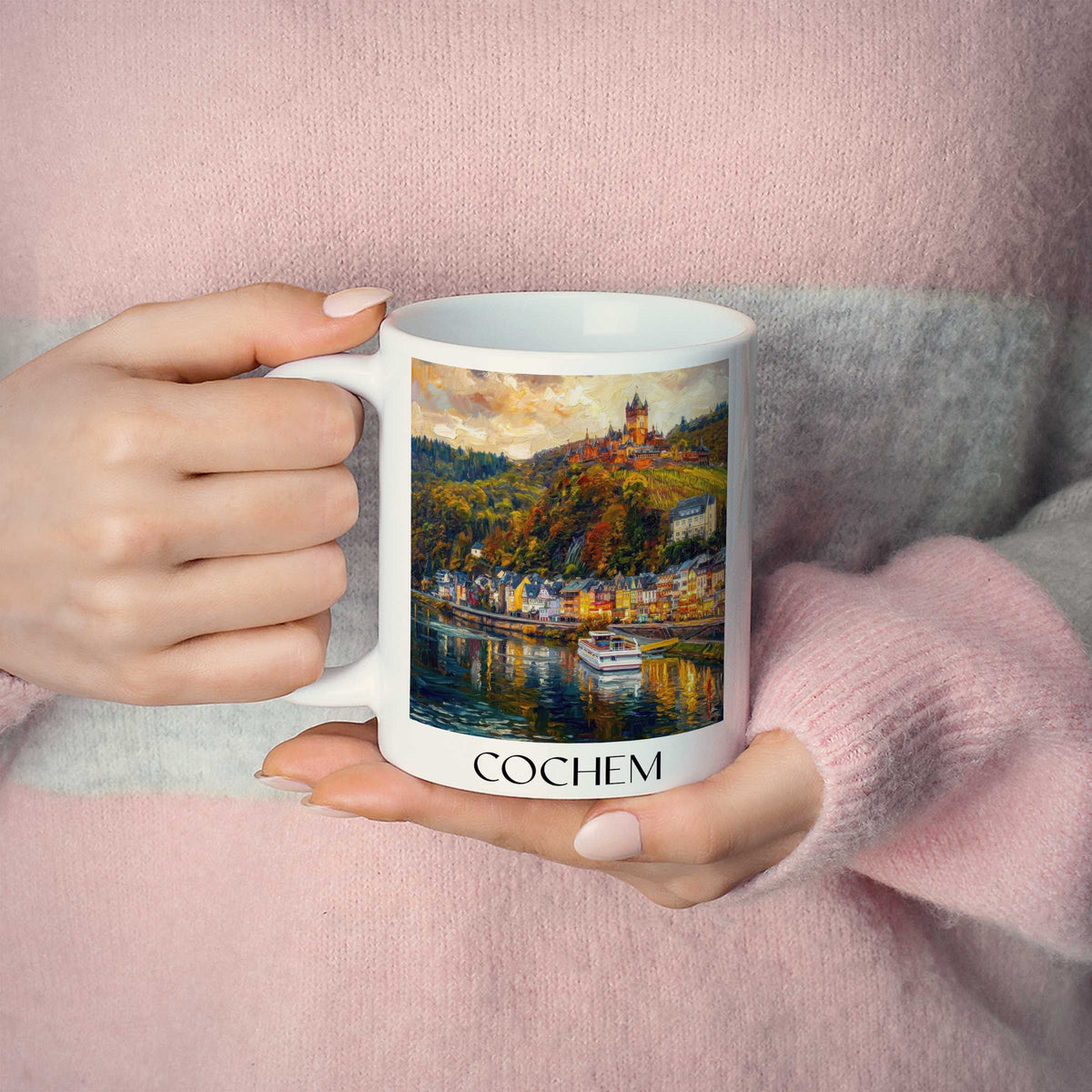 cochem-mosel-deutschland-kaffeebecher-oil-painting-oelgemaelde