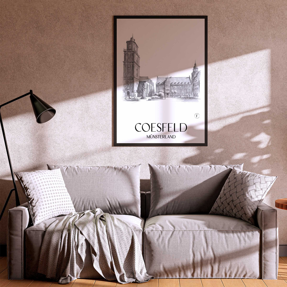 coesfeld-münsterland-deutschland-poster-bleistift-zeichnung-drawing