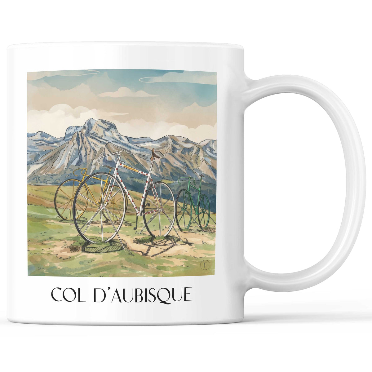 Col d'Aubisque Kaffeebecher - Pyrénées - Frankreich Becher - Kaffeetasse im Aquarell Stil - favplace