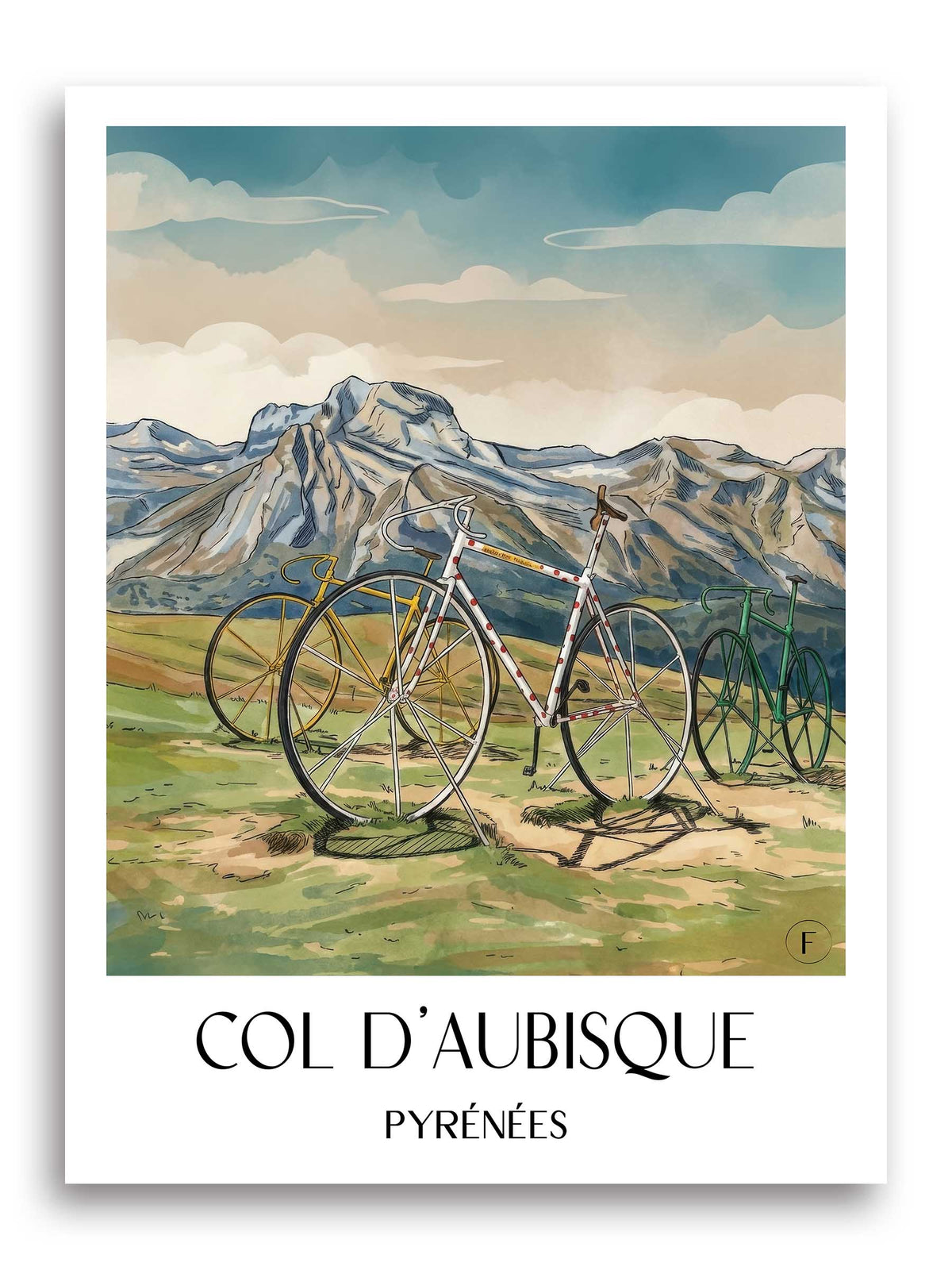 col-d'aubisque-pyrénées-frankreich-poster-aquarell