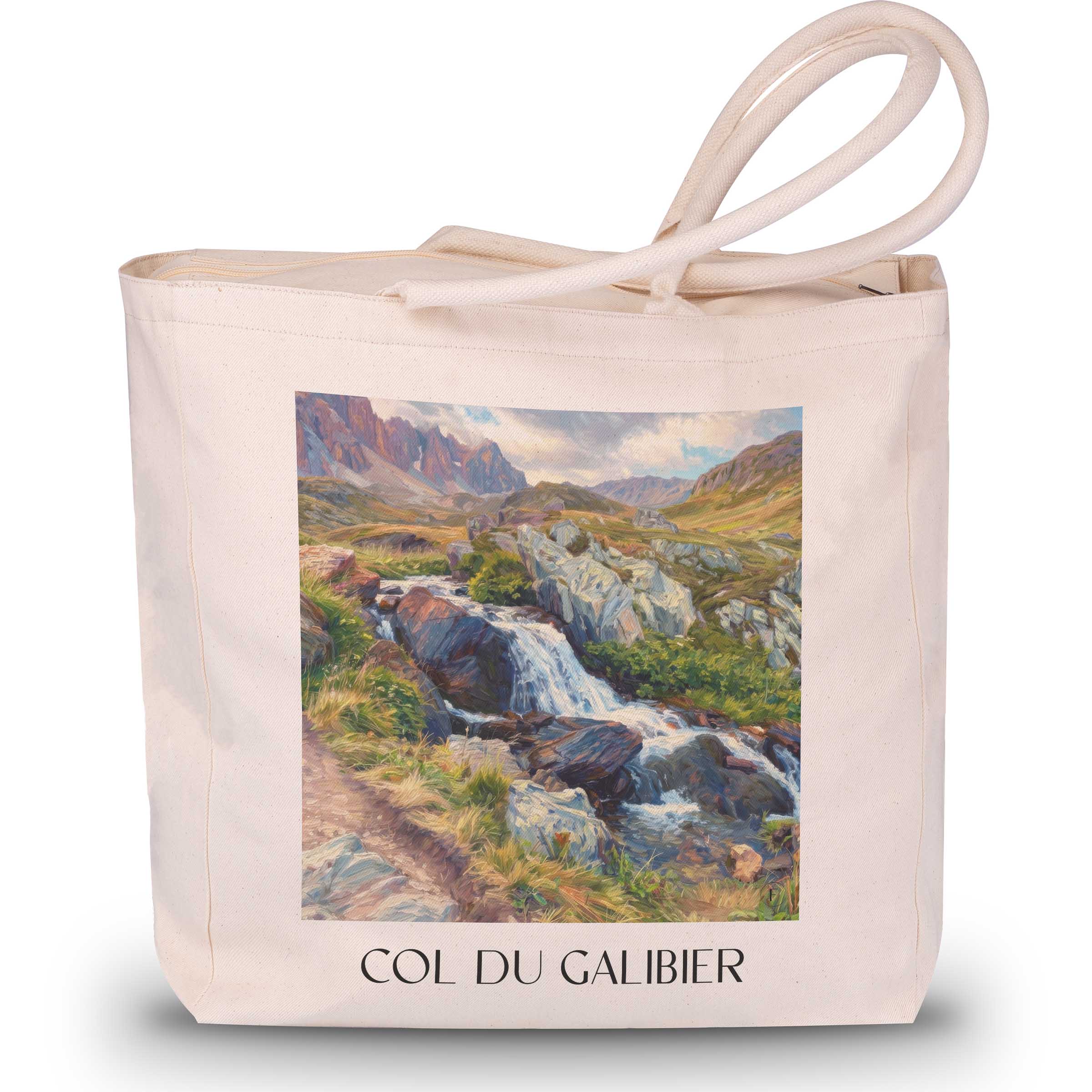 col-du-galibier-alpes-du-sud-frankreich-einkaufstasche-oil-painting-oelgemaelde