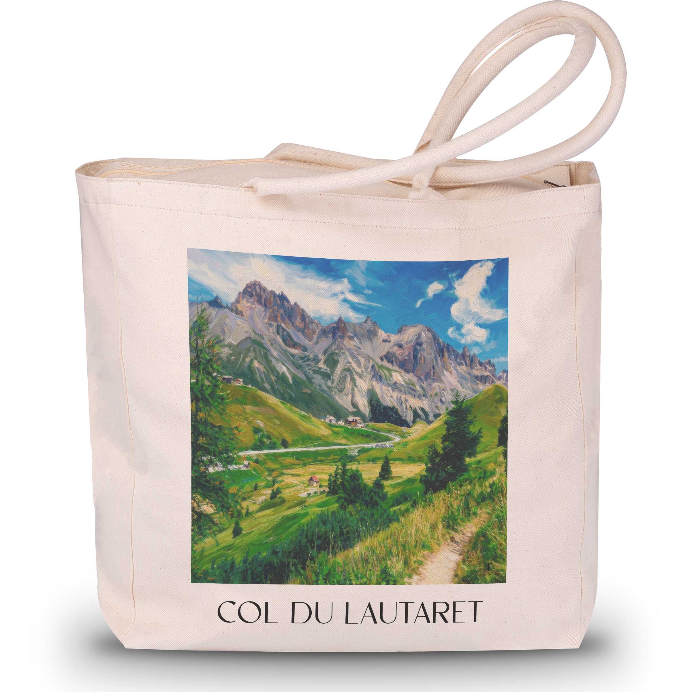 Col du Lautaret Shopping Tasche - Alpes du Sud - Frankreich Tote Bag - Einkaufstasche im Ölgemälde Stil - favplace