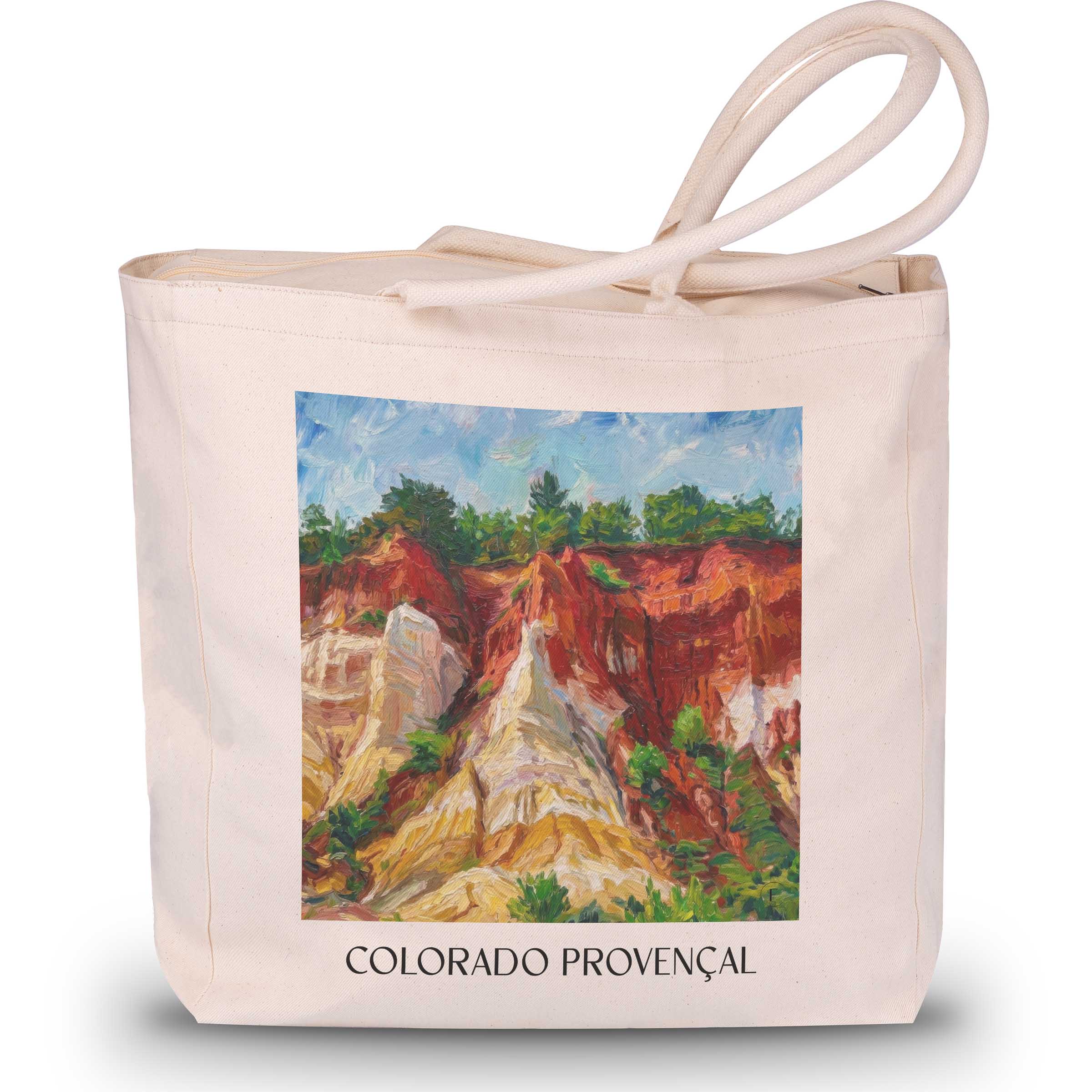 Colorado Provençal Shopping Tasche - Rustrel - Frankreich Tote Bag - Einkaufstasche im Ölgemälde Stil - favplace