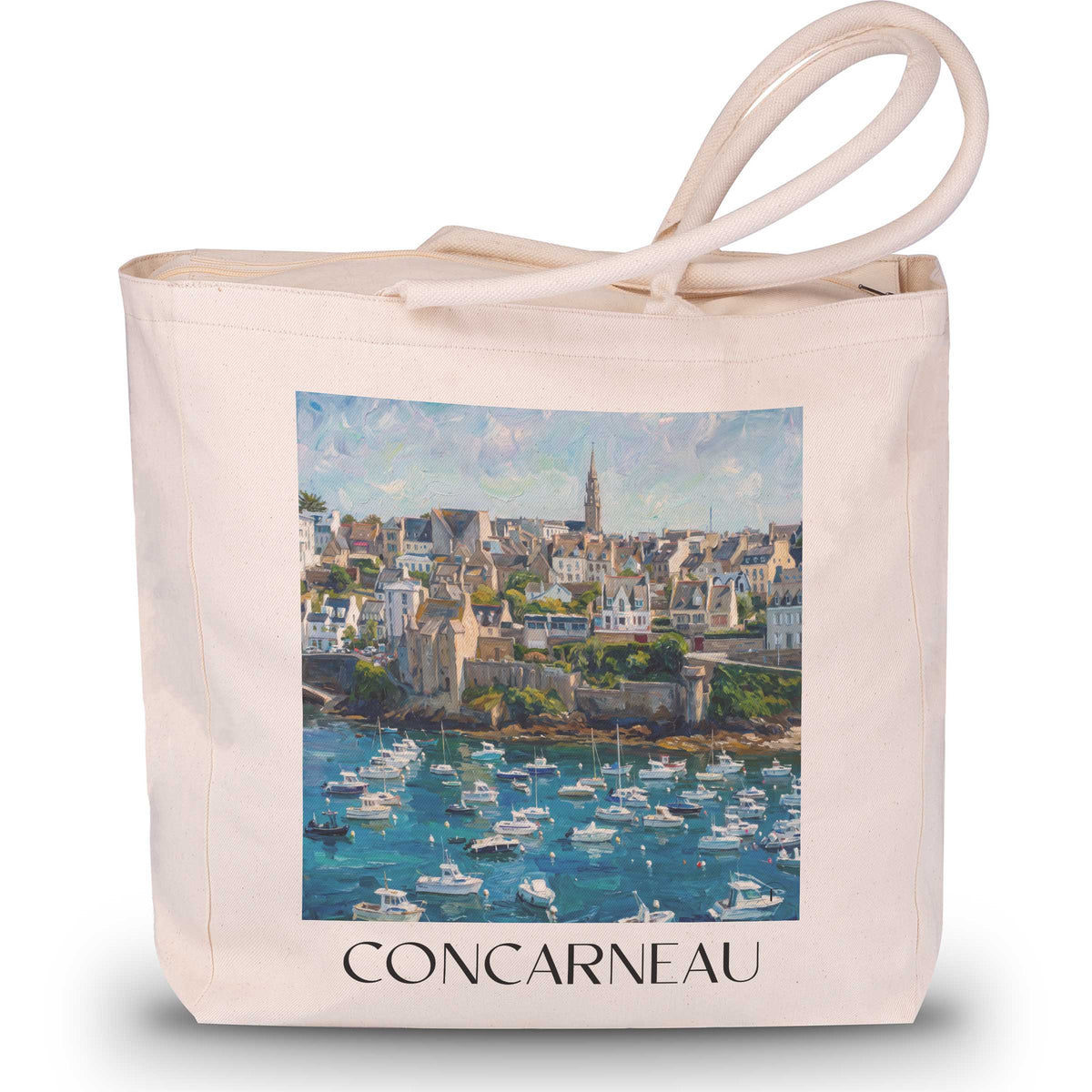 concarneau-cornouaille-frankreich-einkaufstasche-oil-painting-oelgemaelde
