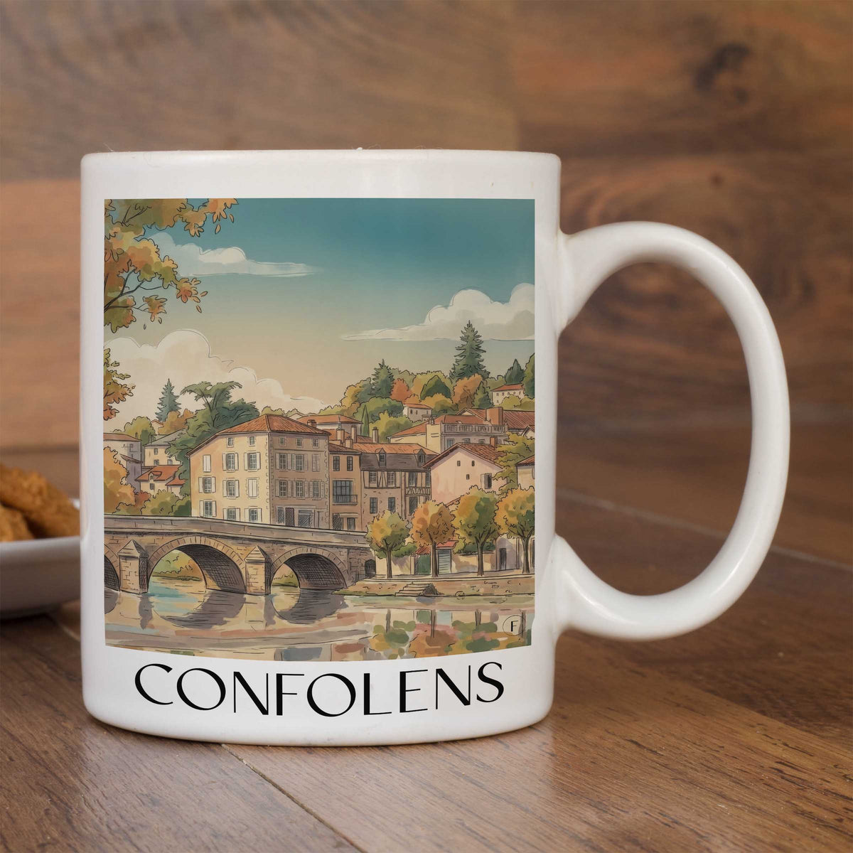confolens-charente-limousine-frankreich-kaffeebecher-aquarell