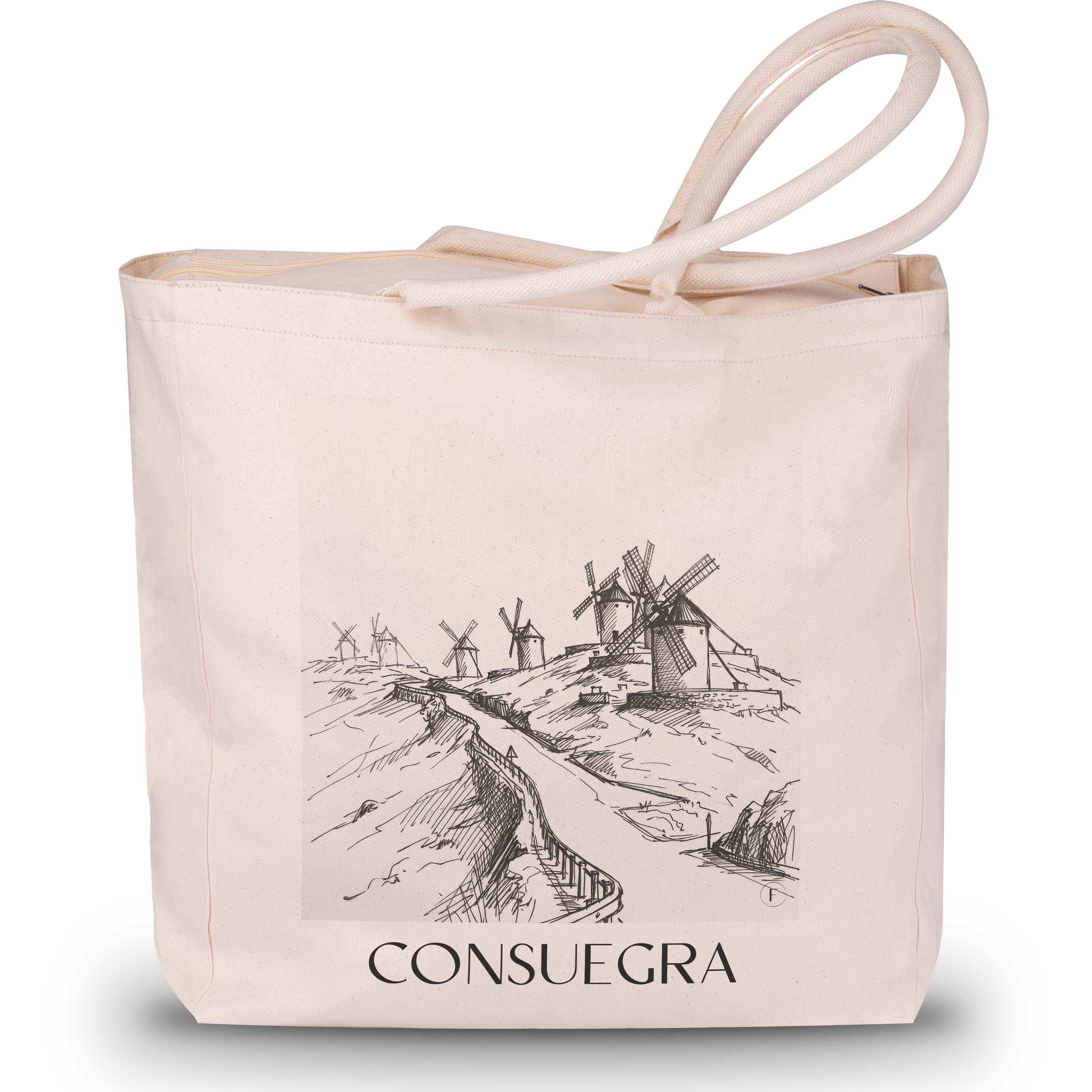 consuegra-spanien-spanien-einkaufstasche-skizze