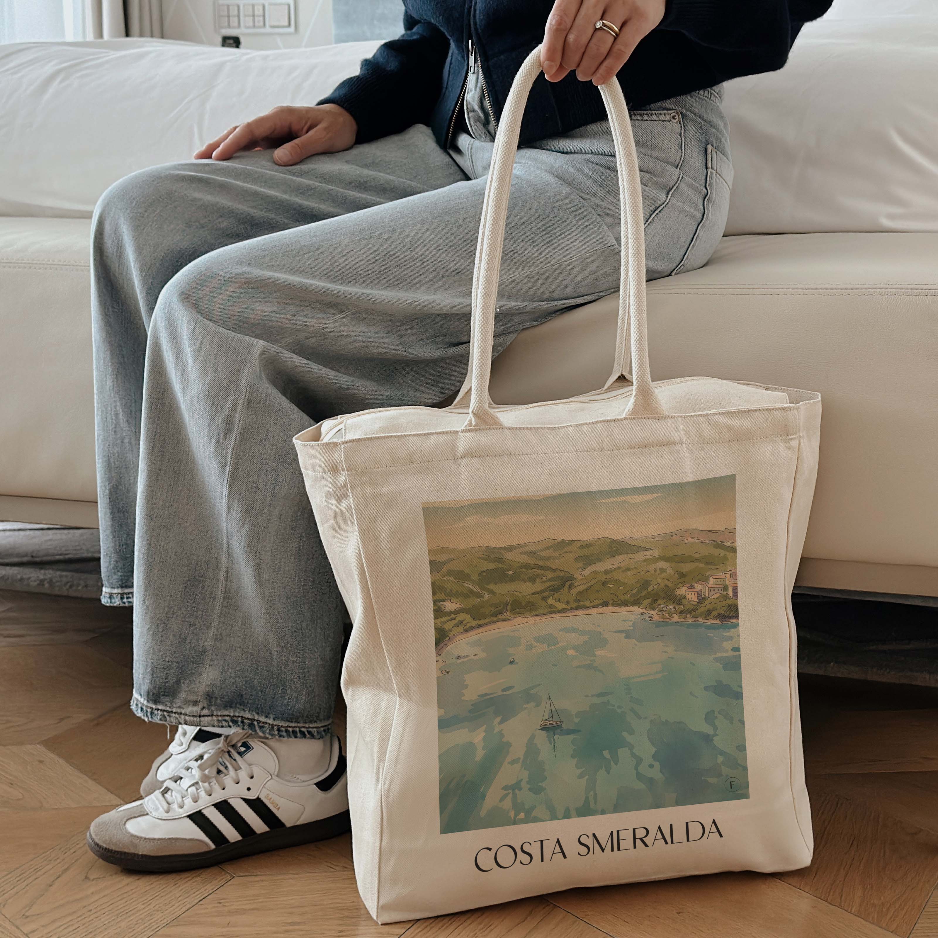 costa-smeralda-italien-einkaufstasche-aquarell