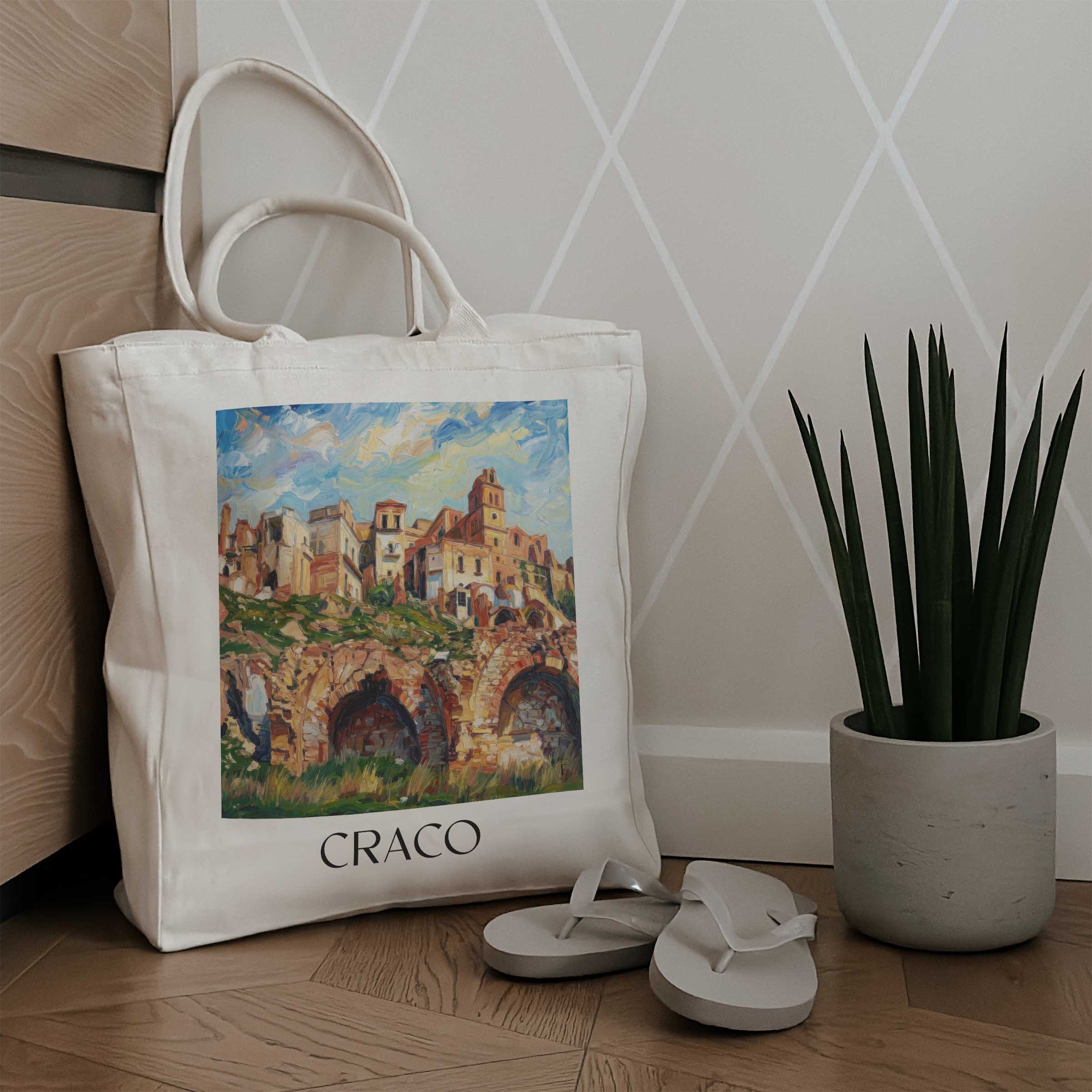 craco-basilikata-italien-einkaufstasche-oil-painting-oelgemaelde
