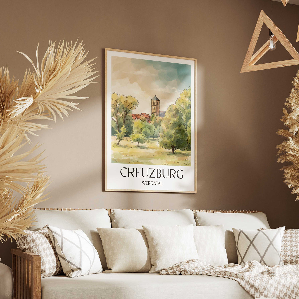 creuzburg-werratal-deutschland-poster-aquarell