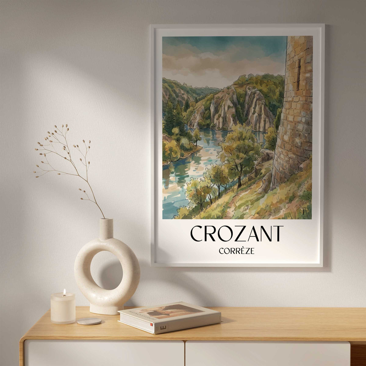 crozant-creuse-frankreich-poster-aquarell
