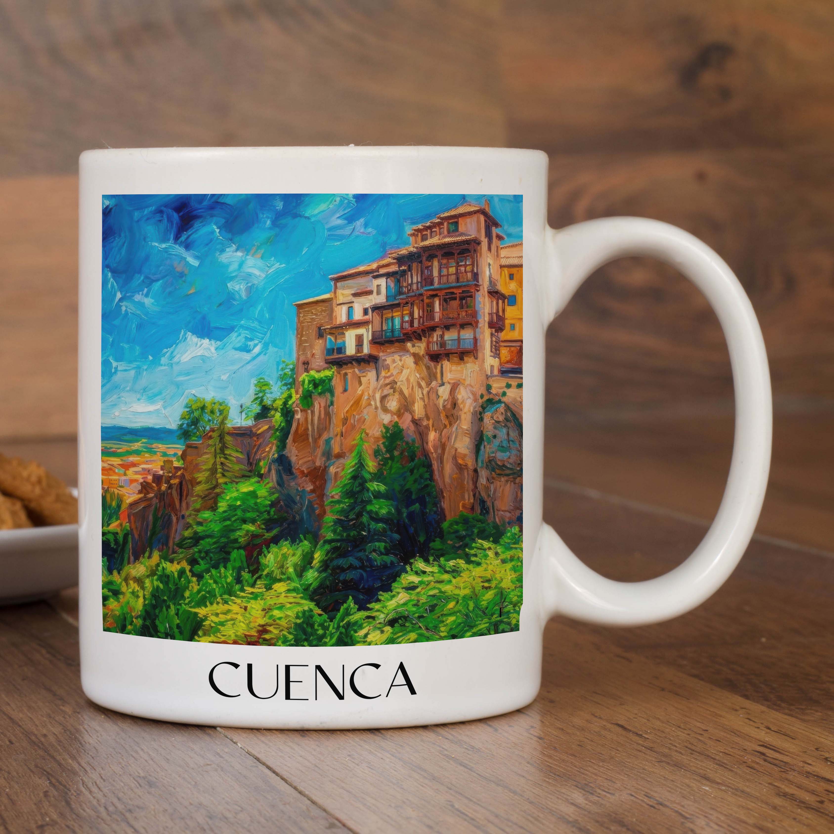 cuenca-spanien-spanien-kaffeebecher-oil-painting-oelgemaelde