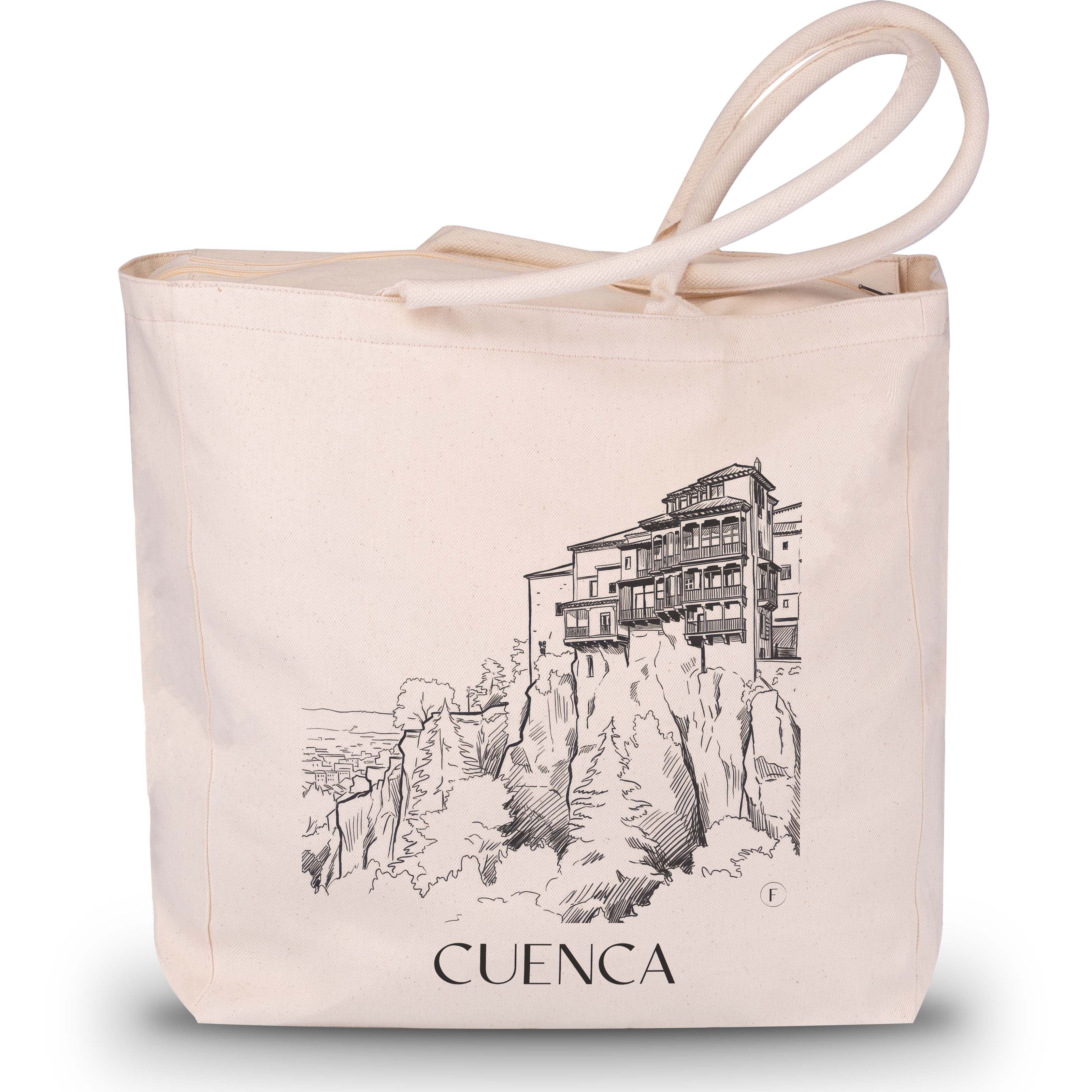 cuenca-spanien-spanien-einkaufstasche-skizze
