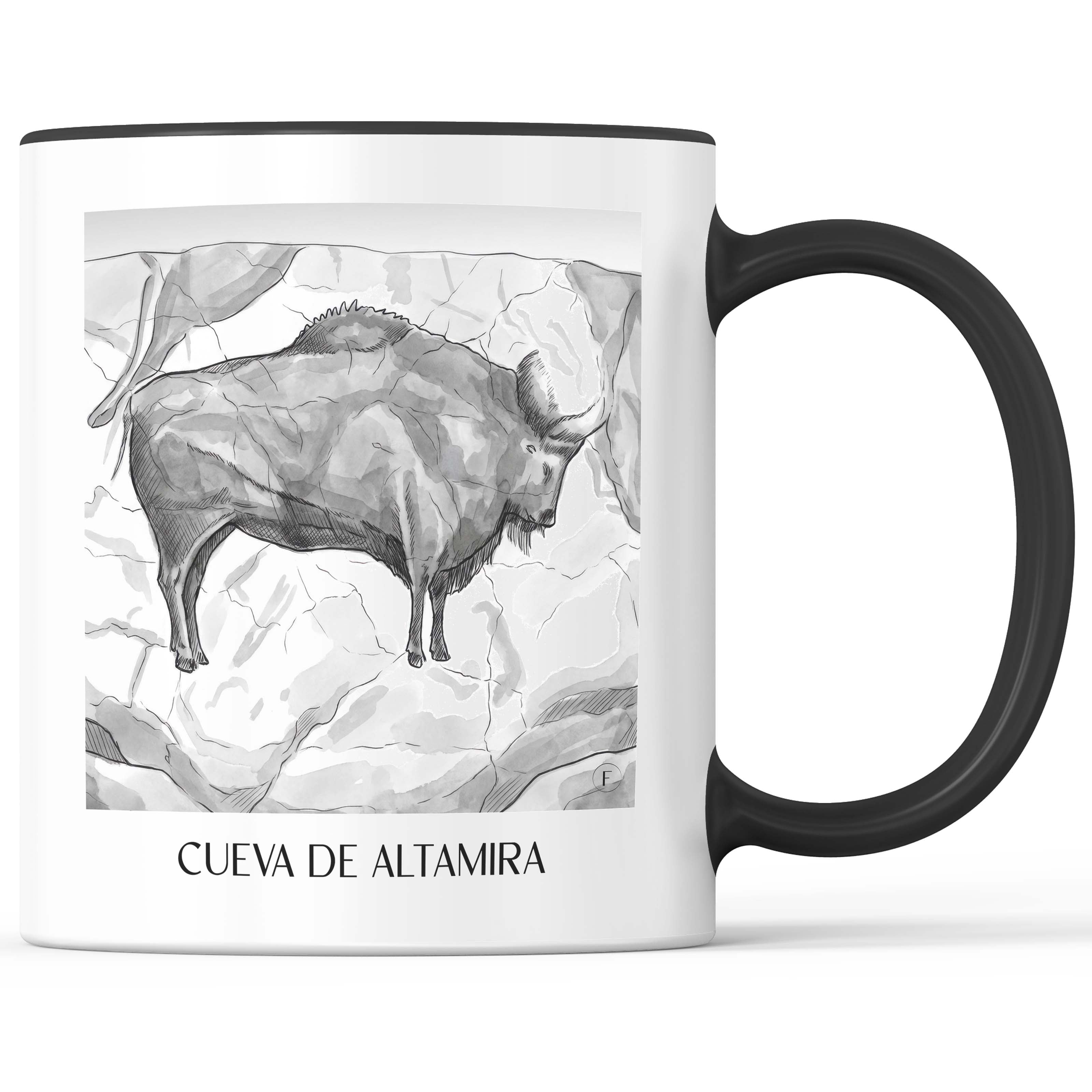 cueva-de-altamira-spanien-spanien-kaffeebecher-aquarell-schwarz-weiss