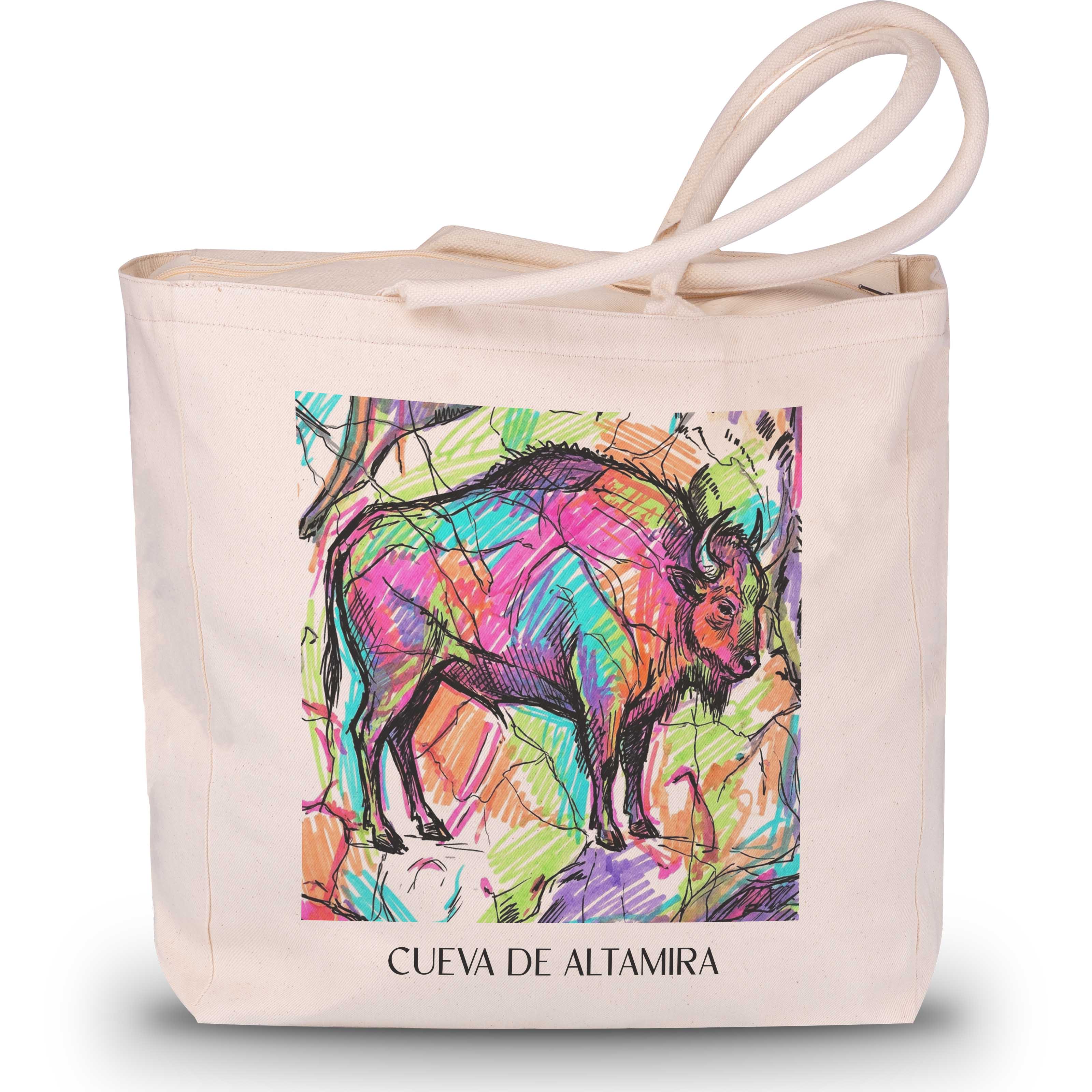 cueva-de-altamira-spanien-spanien-einkaufstasche-graffiti