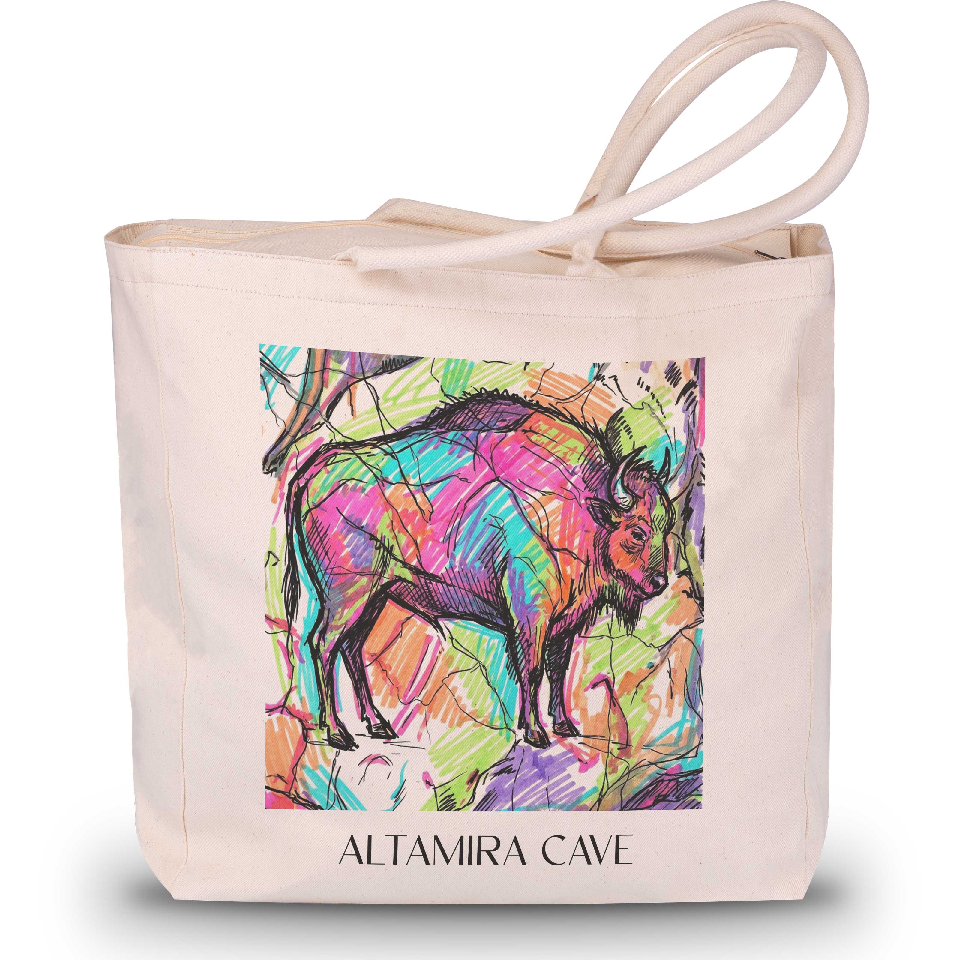 Cueva de Altamira Shopping Tasche - Spanien - Spanien Tote Bag - Einkaufstasche im Tag Graffiti Stil - favplace