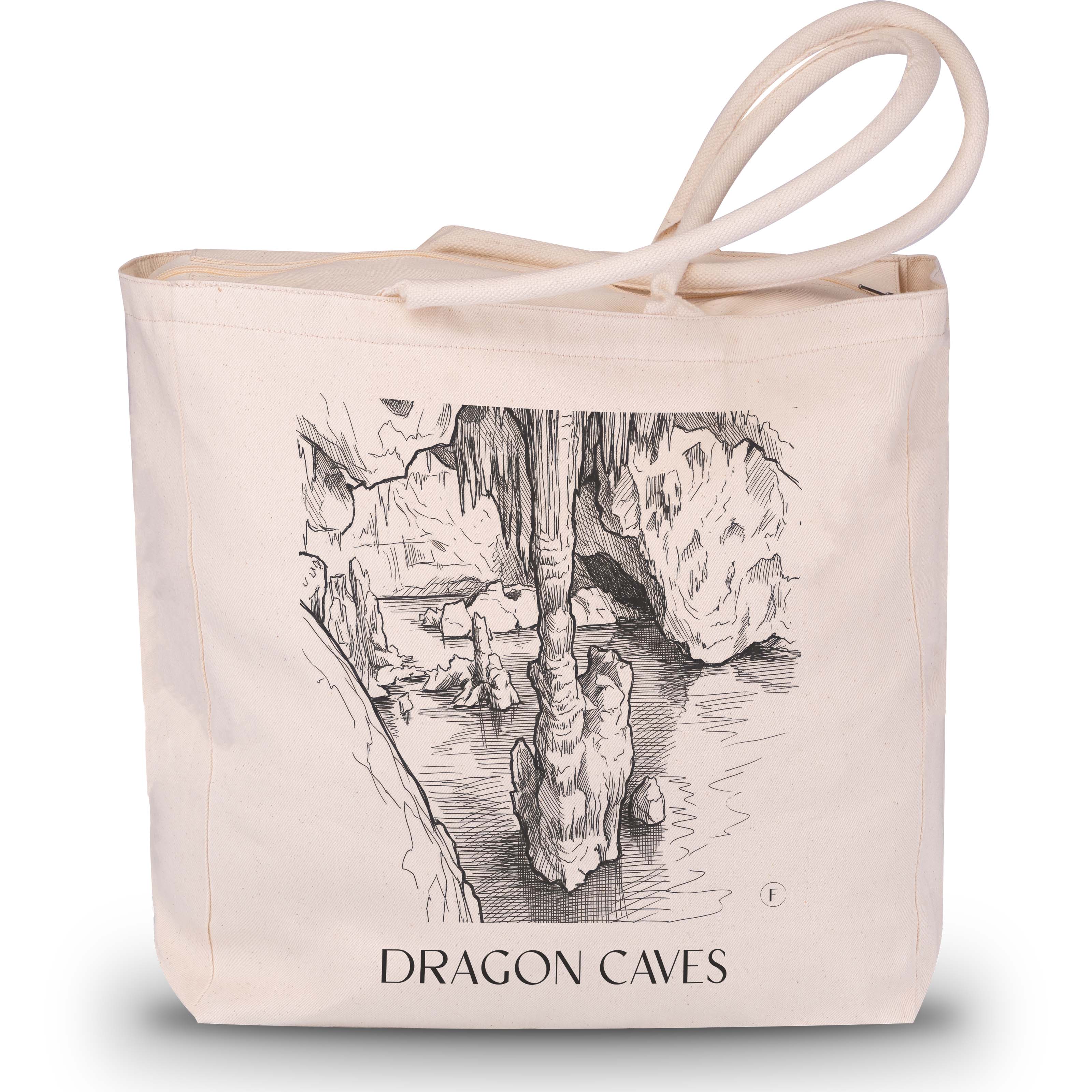 Cuevas del Drach Shopping Tasche - Mallorca - Spanien Tote Bag - Einkaufstasche im Skizze Stil - favplace