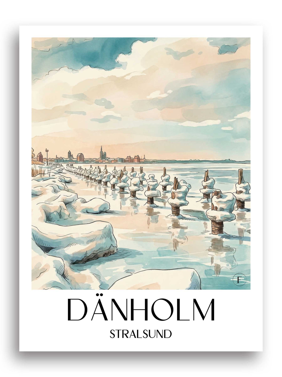 dänholm-stralsund-deutschland-poster-aquarell