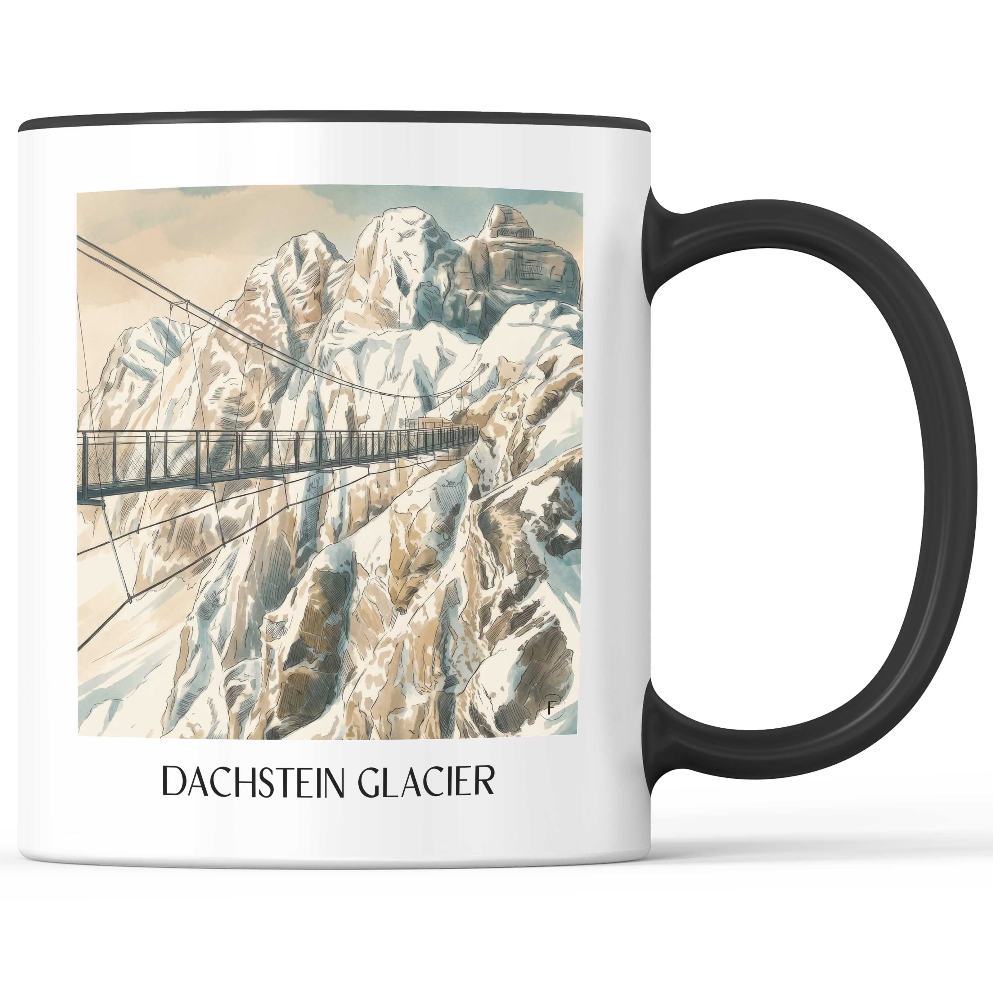 Dachstein Gletscher Kaffeebecher - Österreich - Österreich Becher - Kaffeetasse im Aquarell Stil - favplace