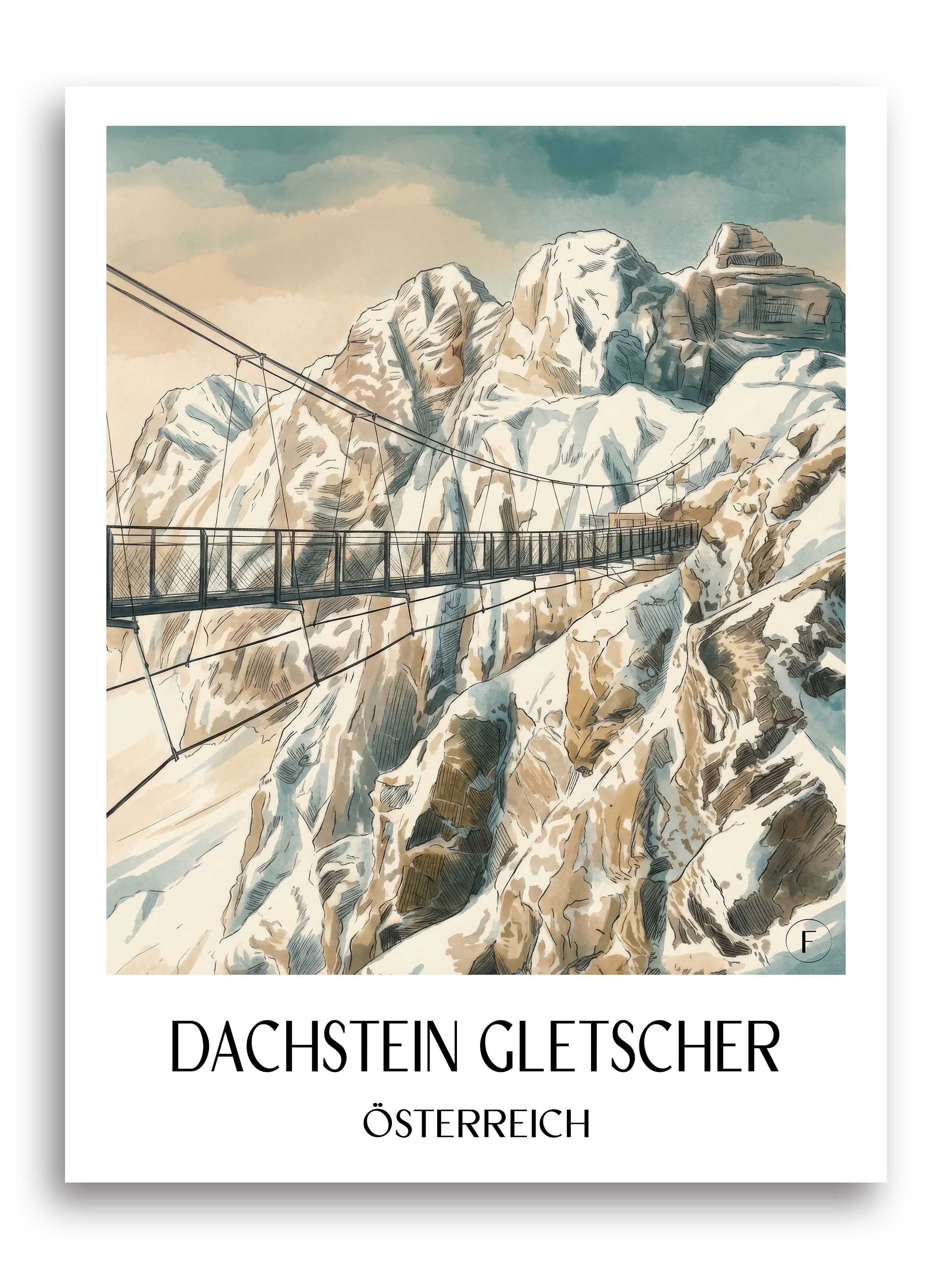 dachstein-gletscher-österreich-österreich-poster-aquarell