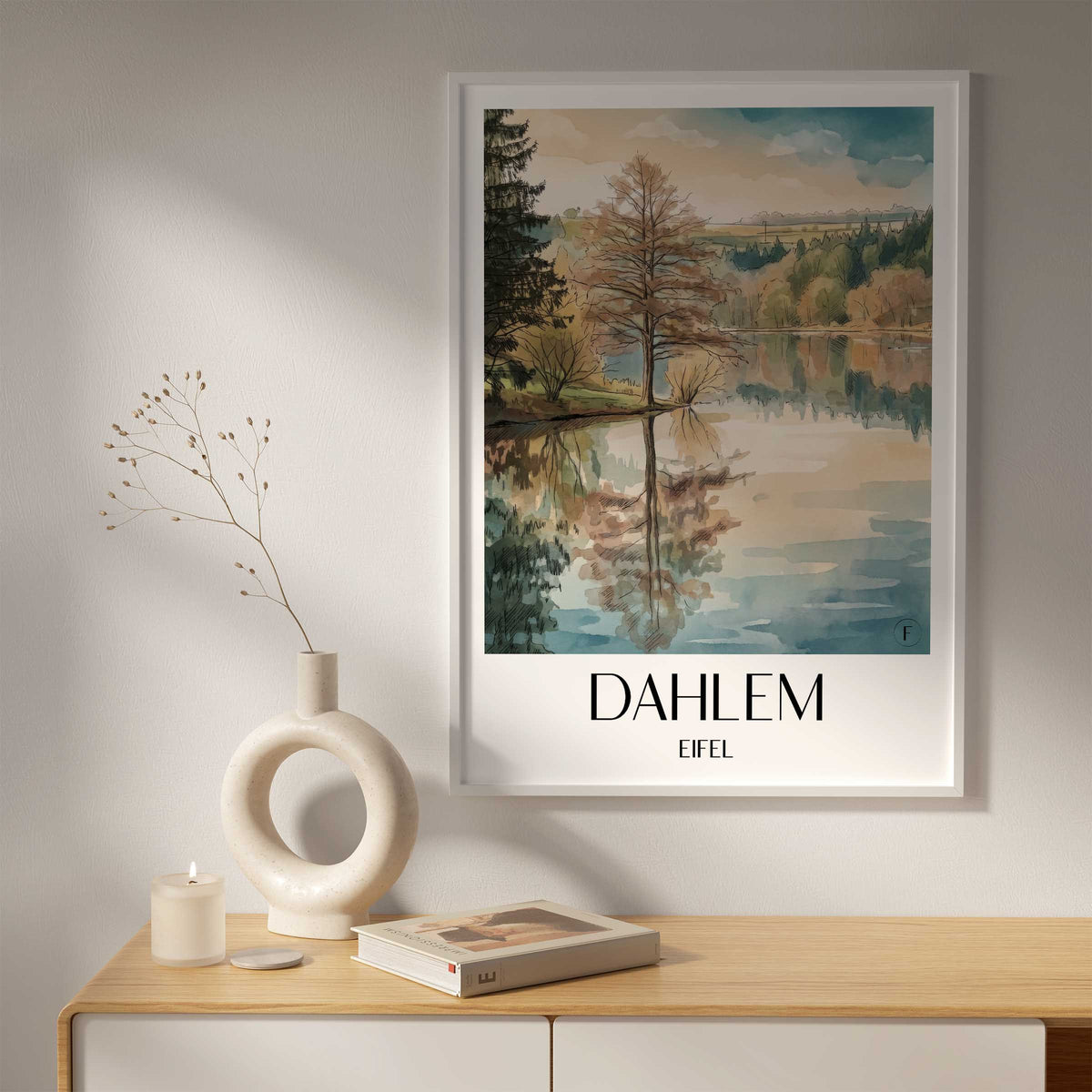 dahlem-eifel-deutschland-poster-aquarell