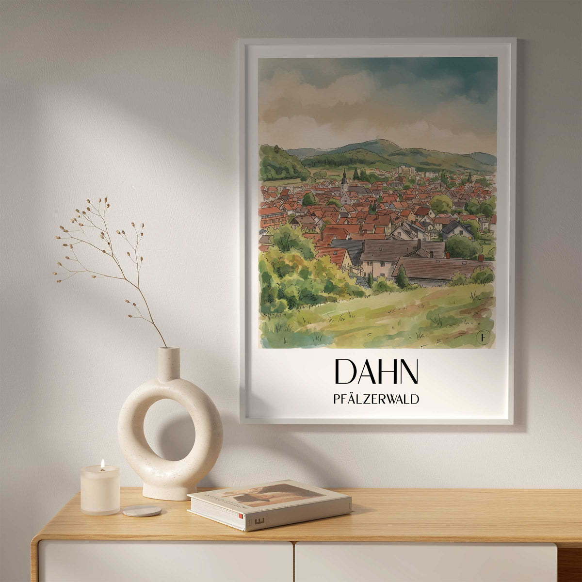 dahn-pfälzerwald-deutschland-poster-aquarell