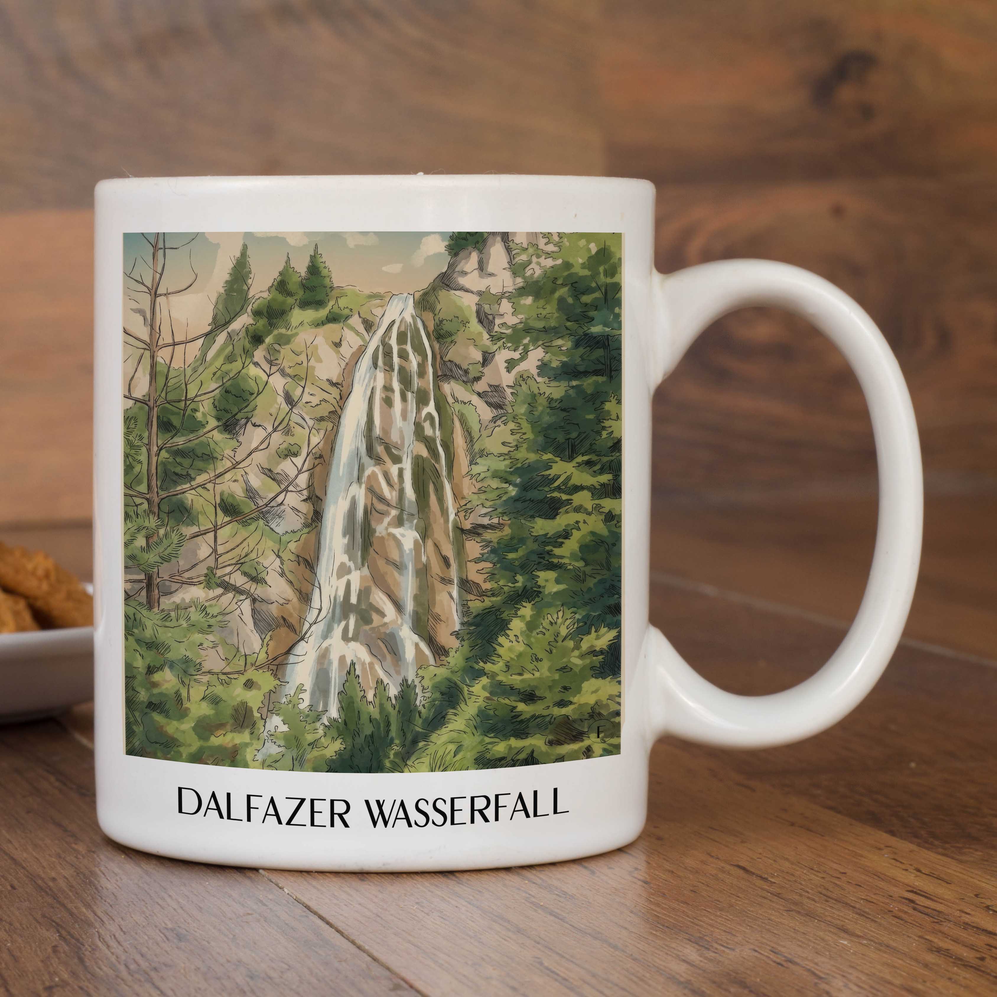 dalfazer-wasserfall-tirol-österreich-kaffeebecher-aquarell