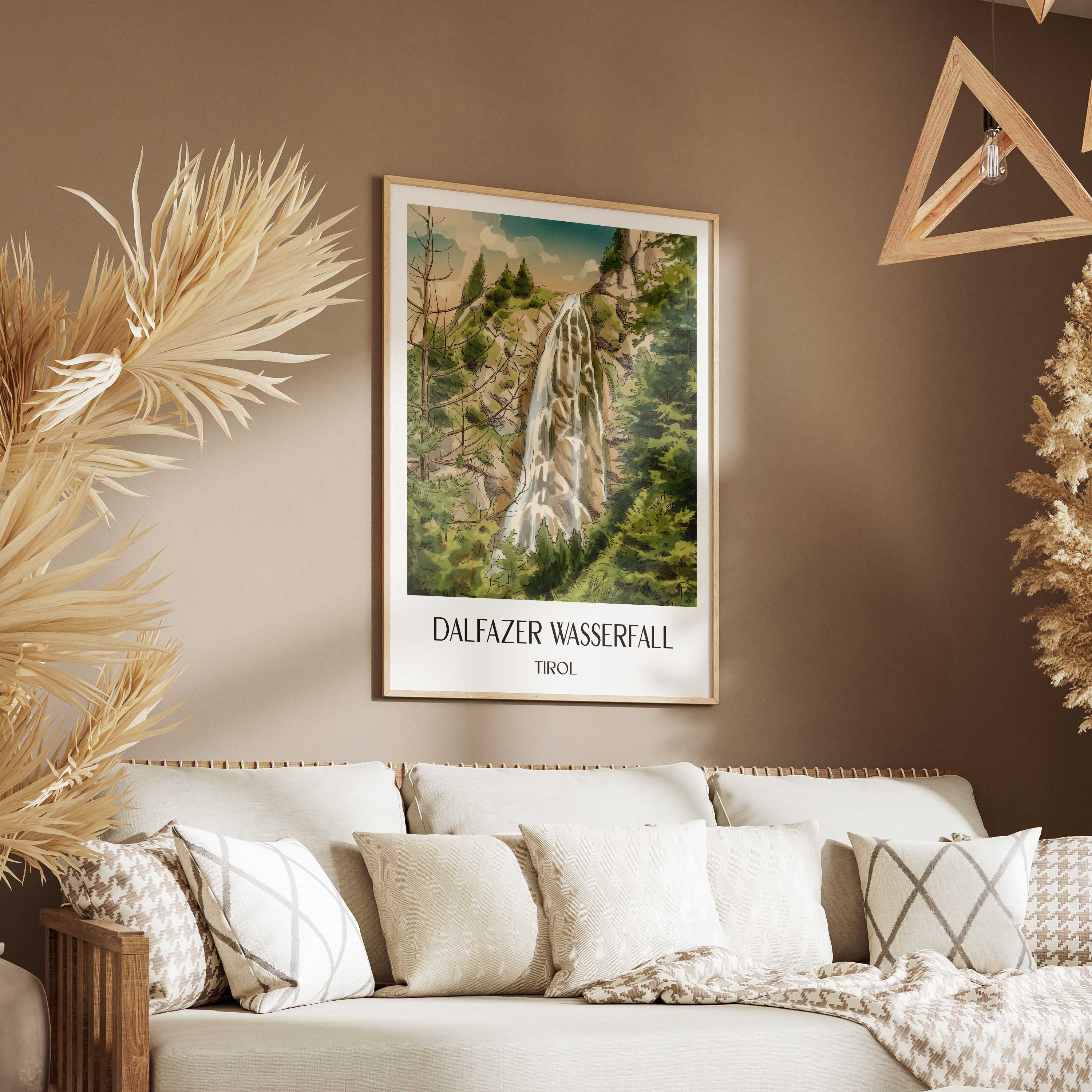 dalfazer-wasserfall-tirol-österreich-poster-aquarell