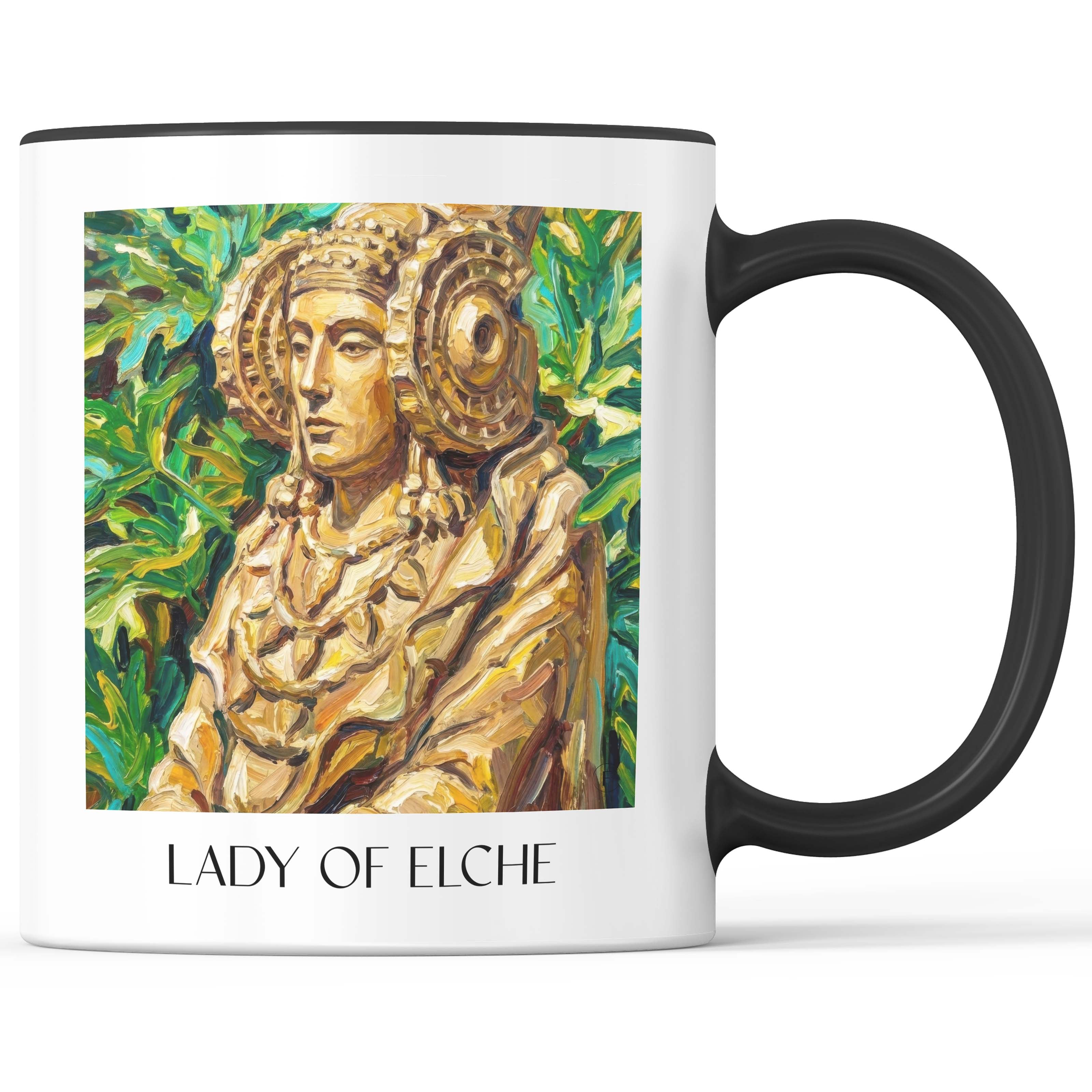 Dama de Elche Kaffeebecher - Spanien - Spanien Becher - Kaffeetasse im Ölgemälde Stil - favplace