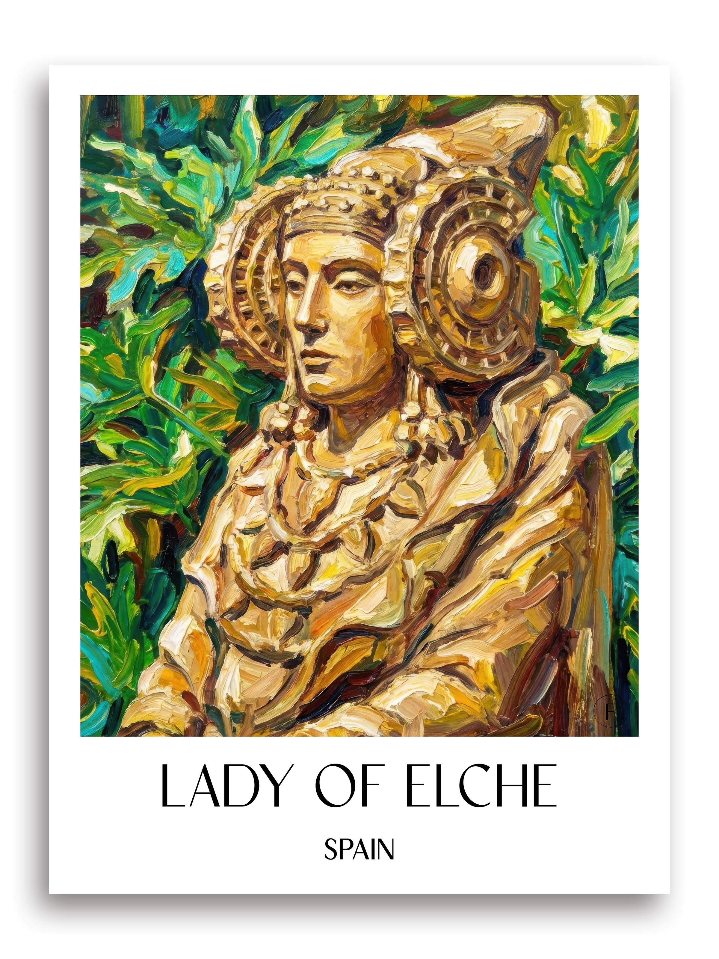 Dama de Elche Poster - Spanien - Spanien Kunstdruck - Ölgemälde von A4 bis A1 - favplace