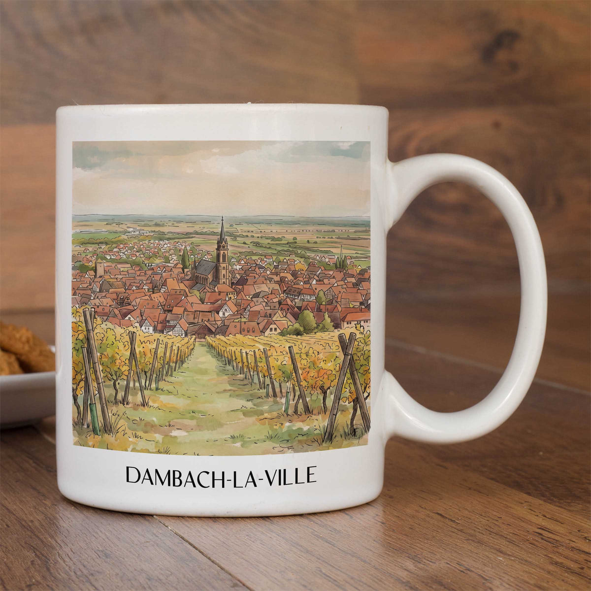 dambach-la-ville-route-des-vins-d'alsace-frankreich-kaffeebecher-aquarell