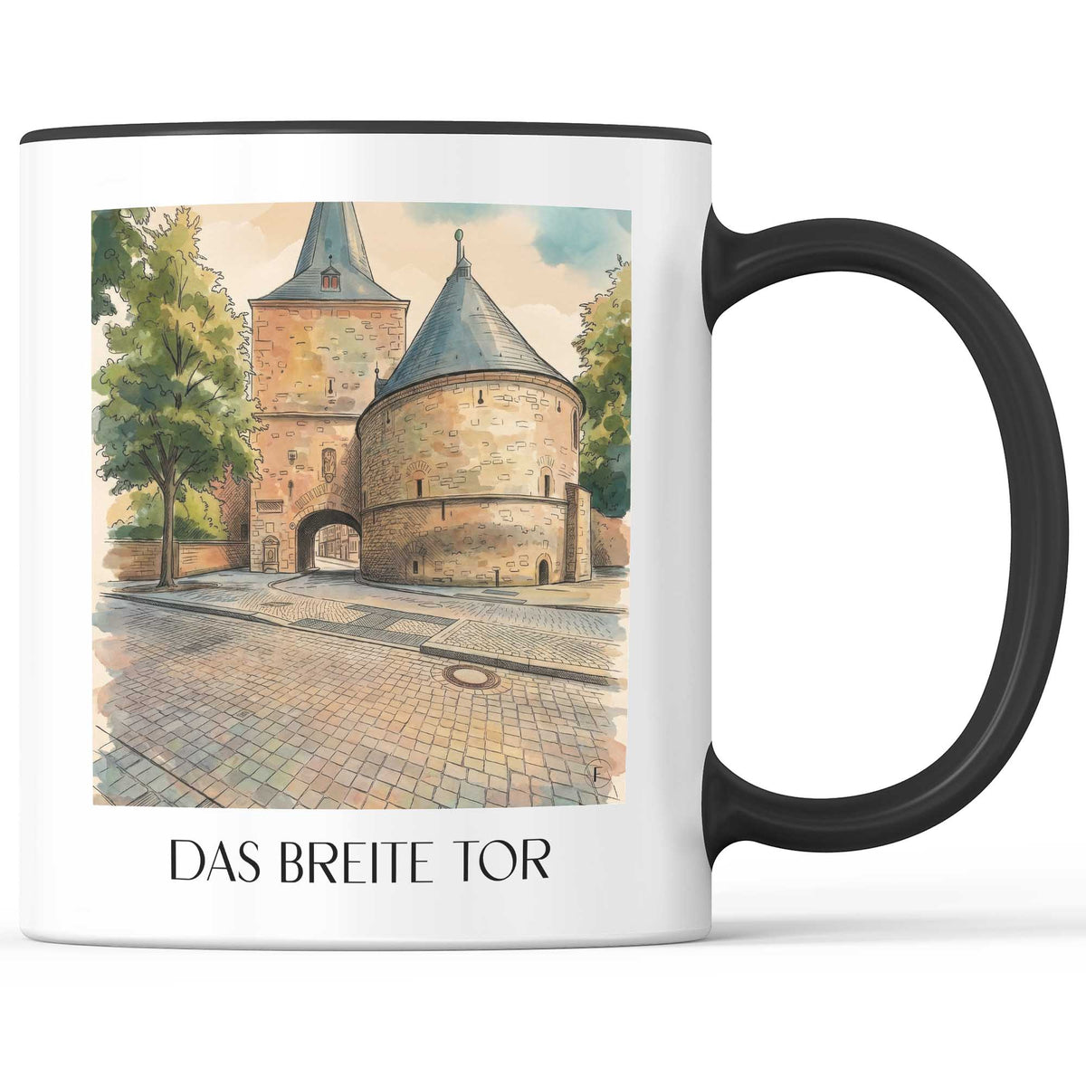 das-breite-tor-goslar-deutschland-kaffeebecher-aquarell