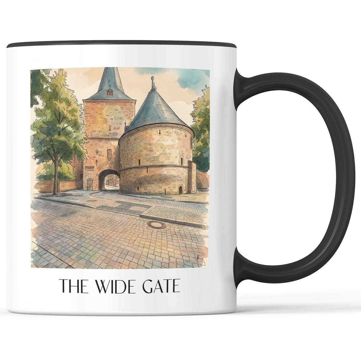 Das Breite Tor Kaffeebecher - Goslar - Deutschland Becher - Kaffeetasse im Aquarell Stil - favplace