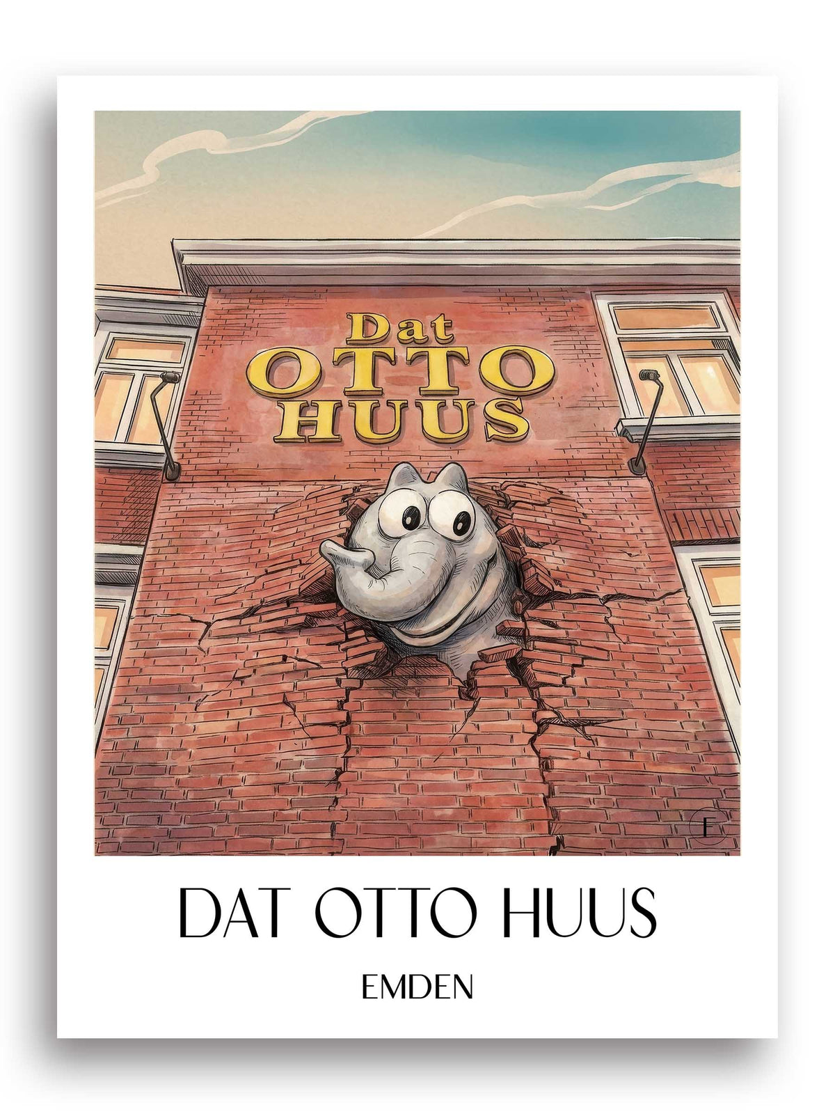 dat-otto-huus-emden-deutschland-poster-aquarell
