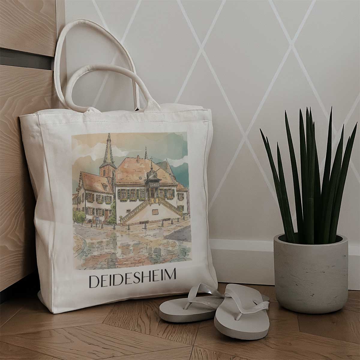 deidesheim-pfälzer-weinstraße-deutschland-einkaufstasche-aquarell
