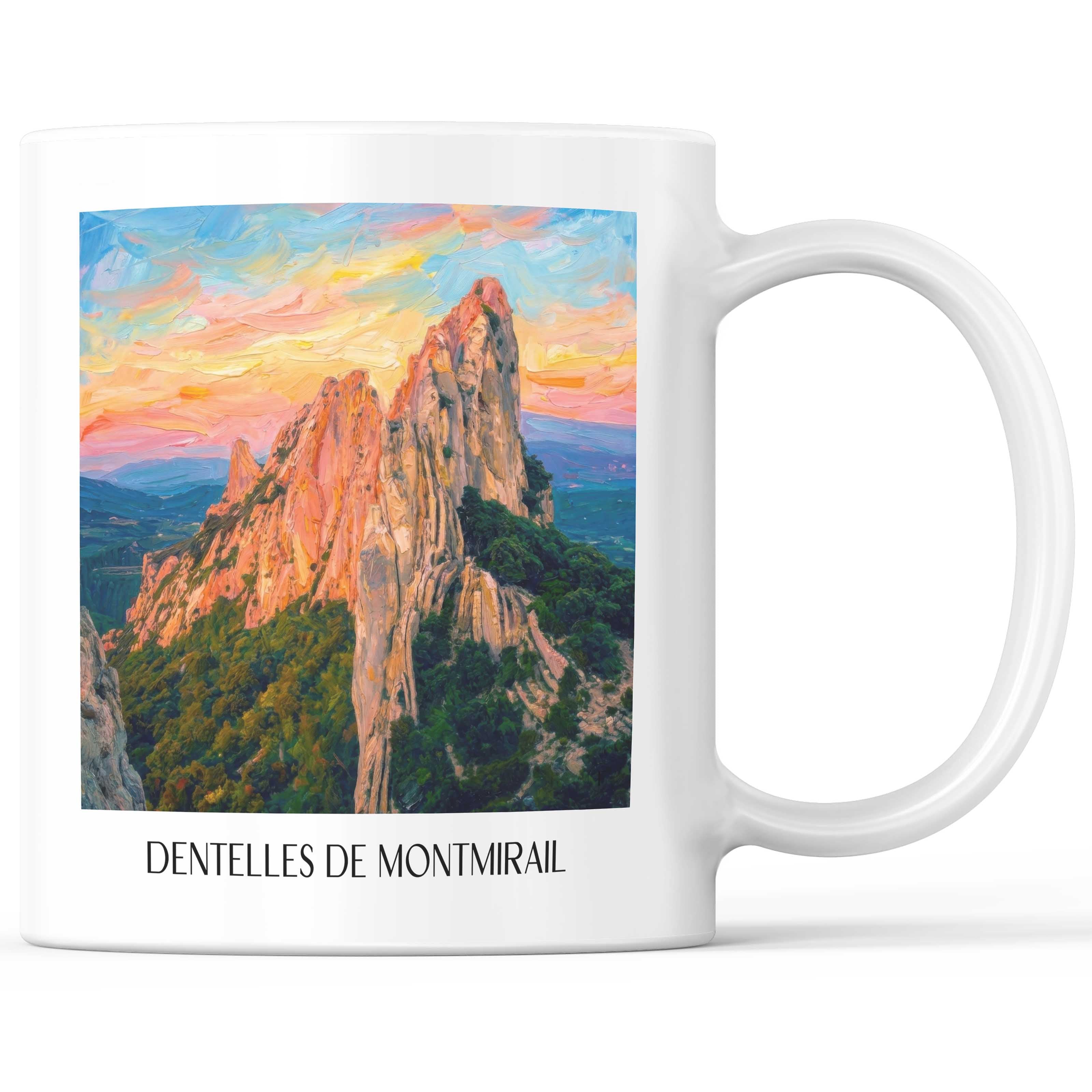 Dentelles de Montmirail Kaffeebecher - Provence - Frankreich Becher - Kaffeetasse im Ölgemälde Stil - favplace