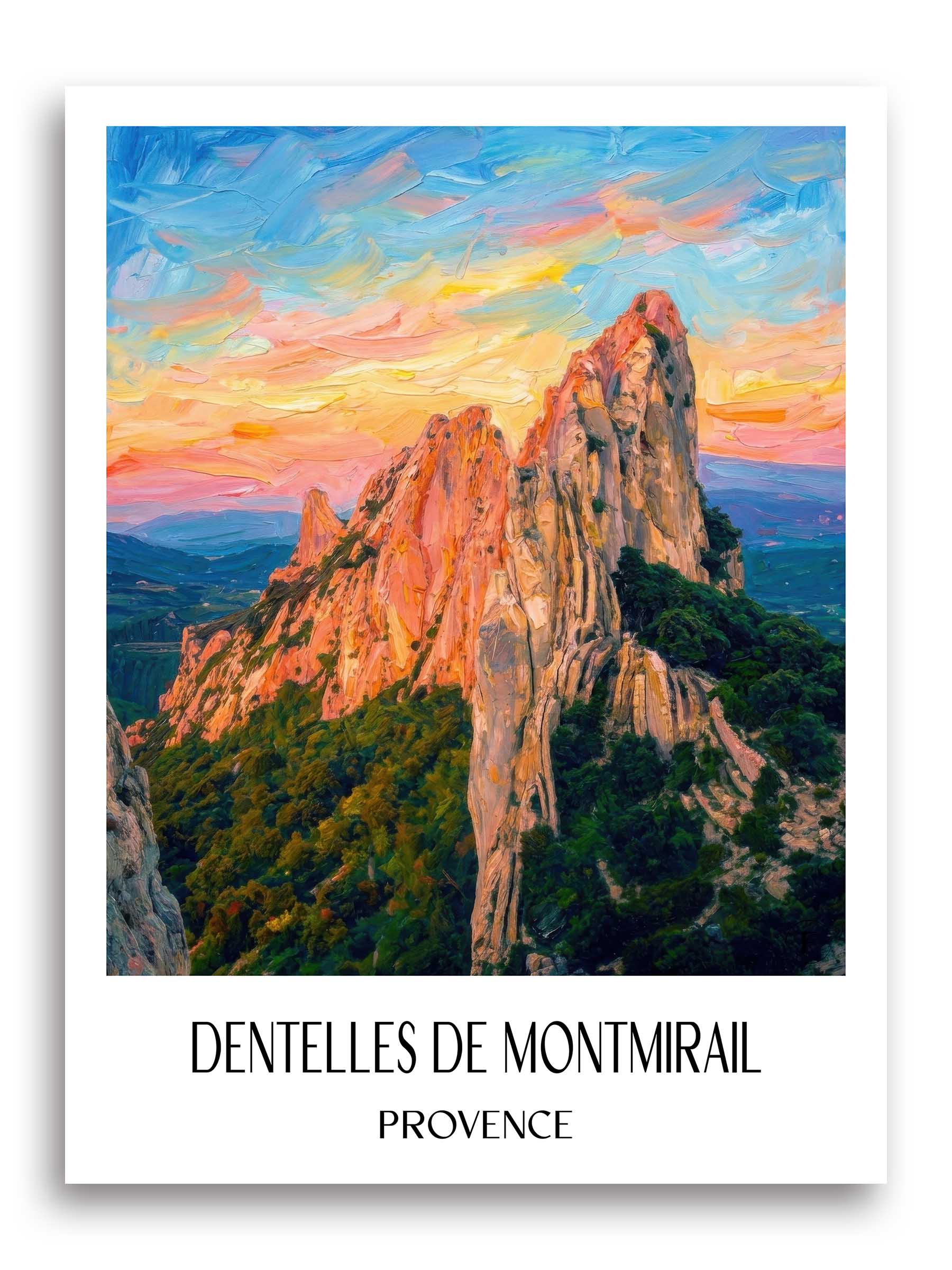 Dentelles de Montmirail Poster - Provence - Frankreich Kunstdruck - Ölgemälde von A4 bis A1 - favplace